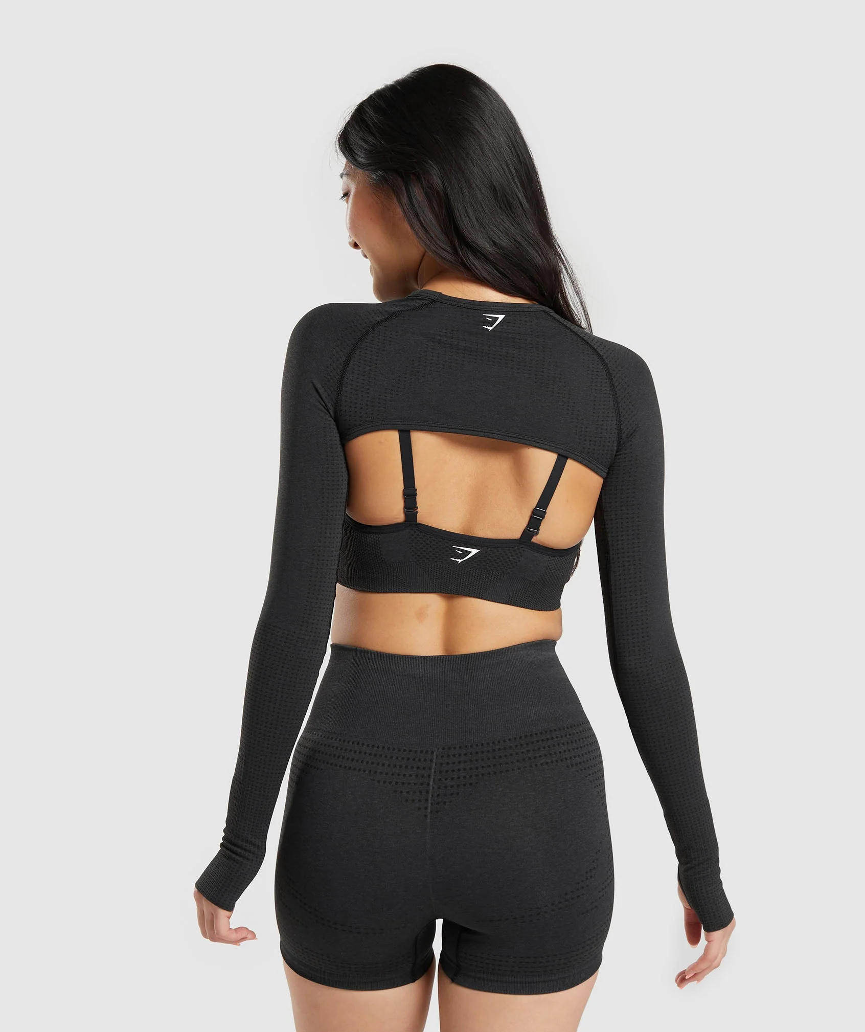 Gymshark Vital Seamless Shrug - Black Marl