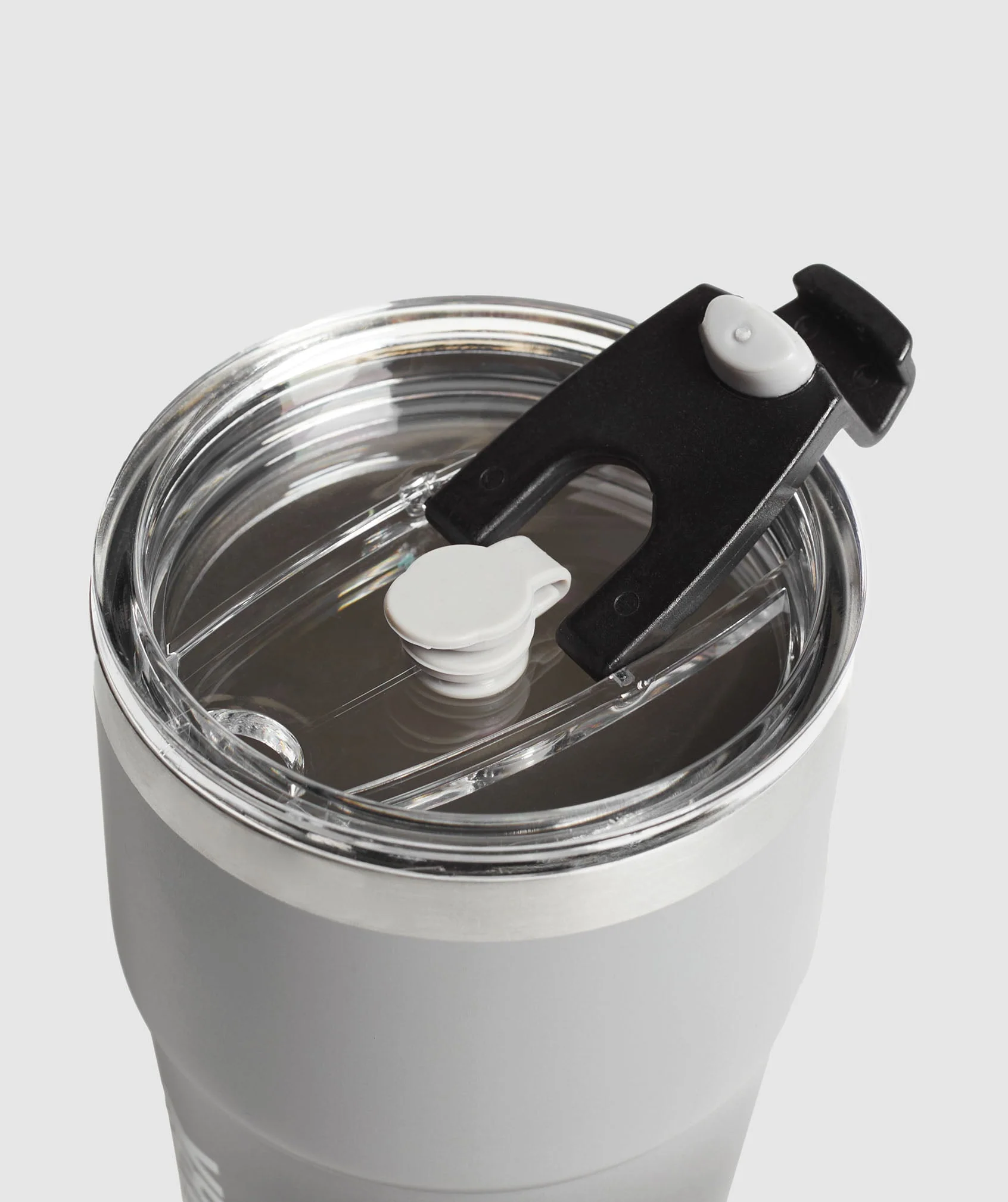 Gymshark Insulated Straw Cup - Smokey Grey/Black