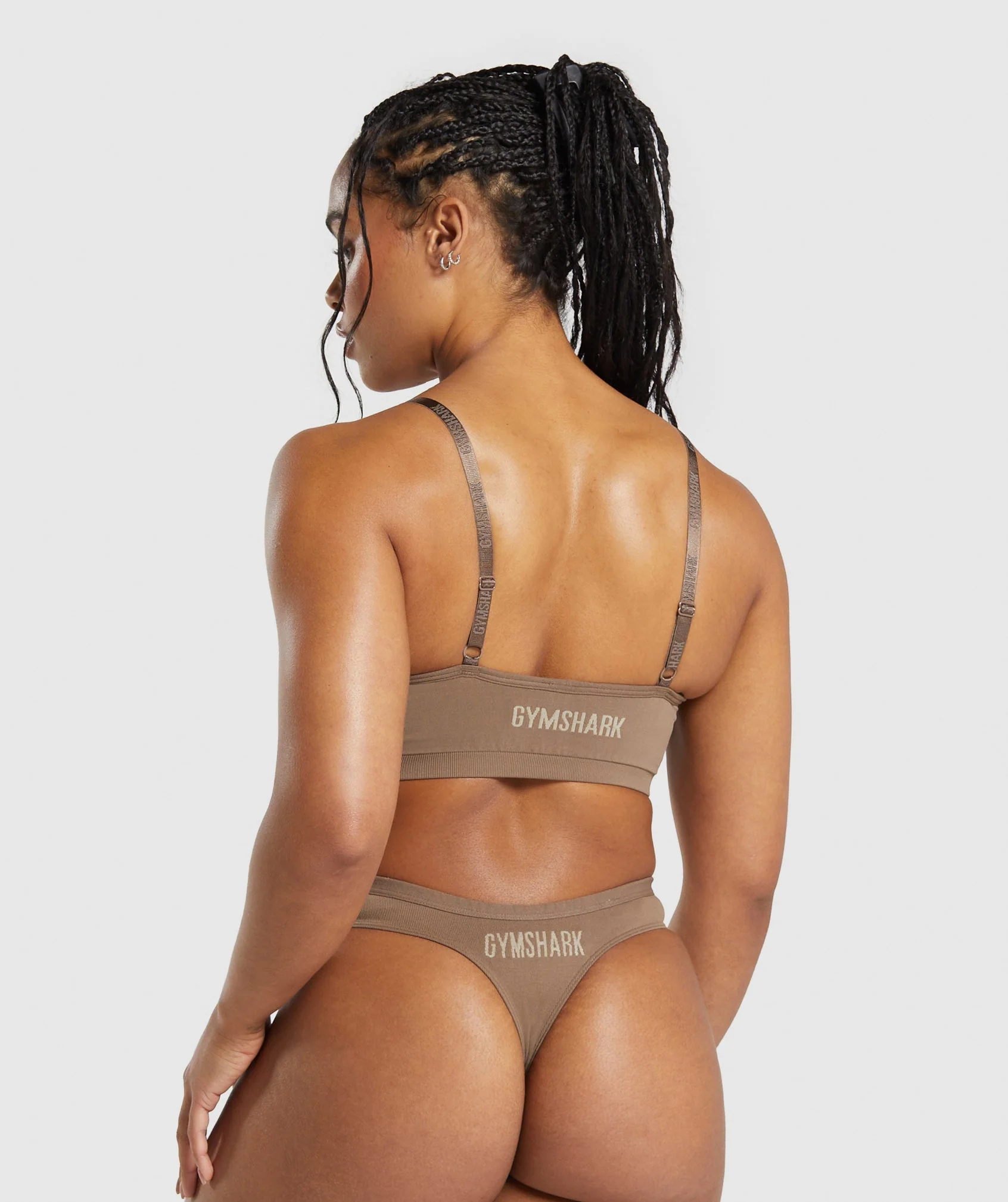 Gymshark Seamless V Neck Bralette - Soul Brown