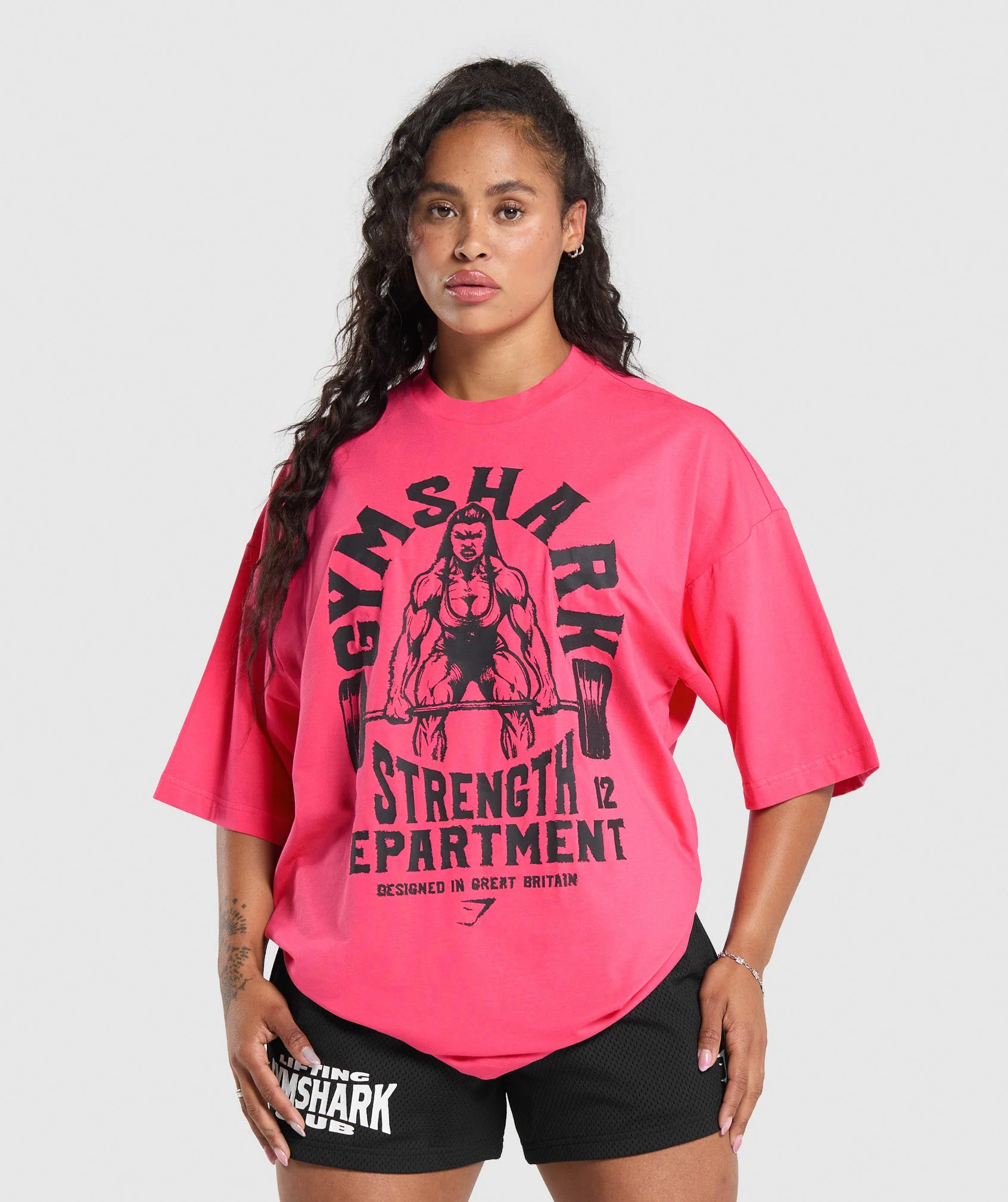 Gymshark Strength Department Graphic T-Shirt - Freak Out Pink