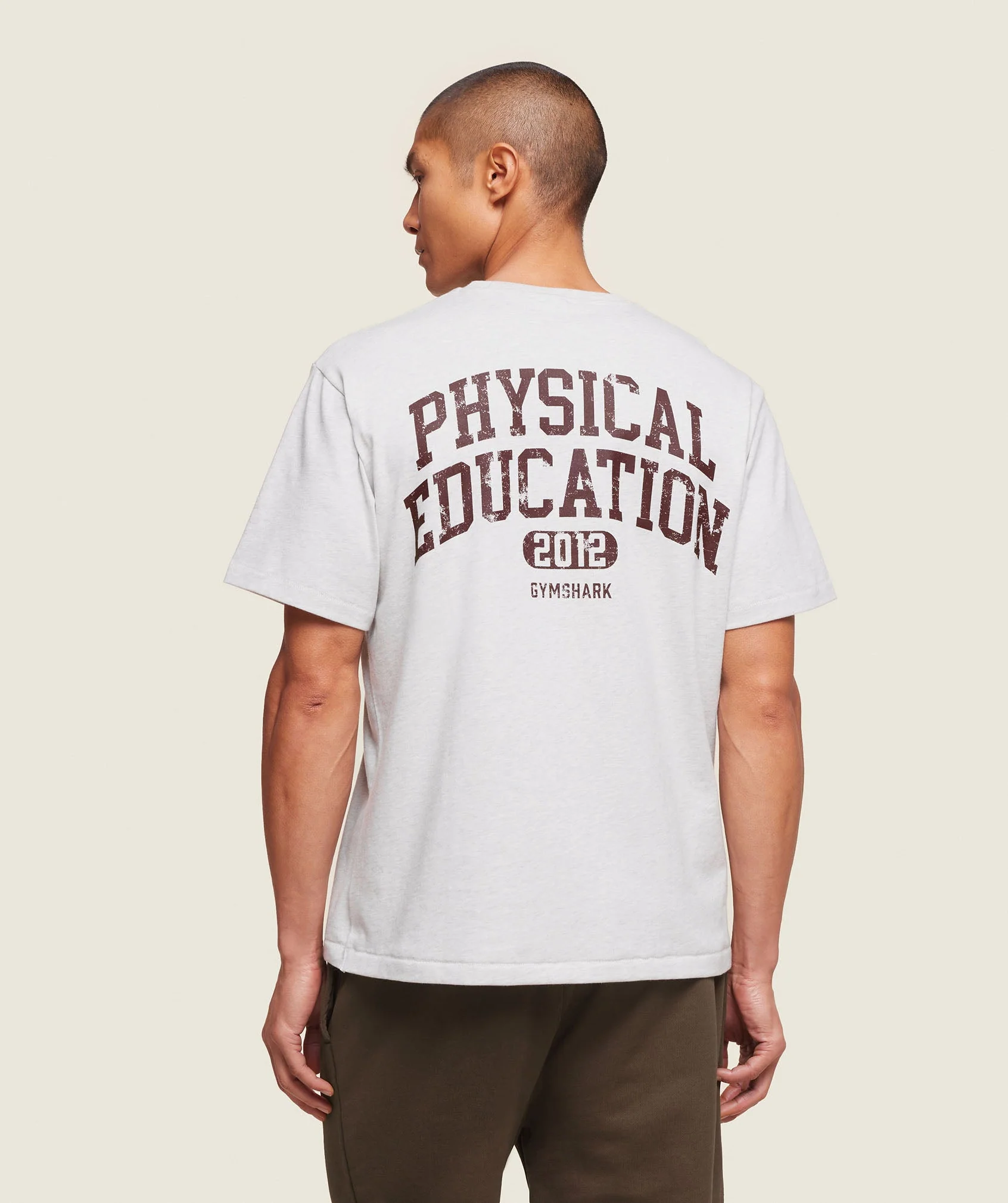 Gymshark Phys Ed T-Shirt - Light Grey Marl