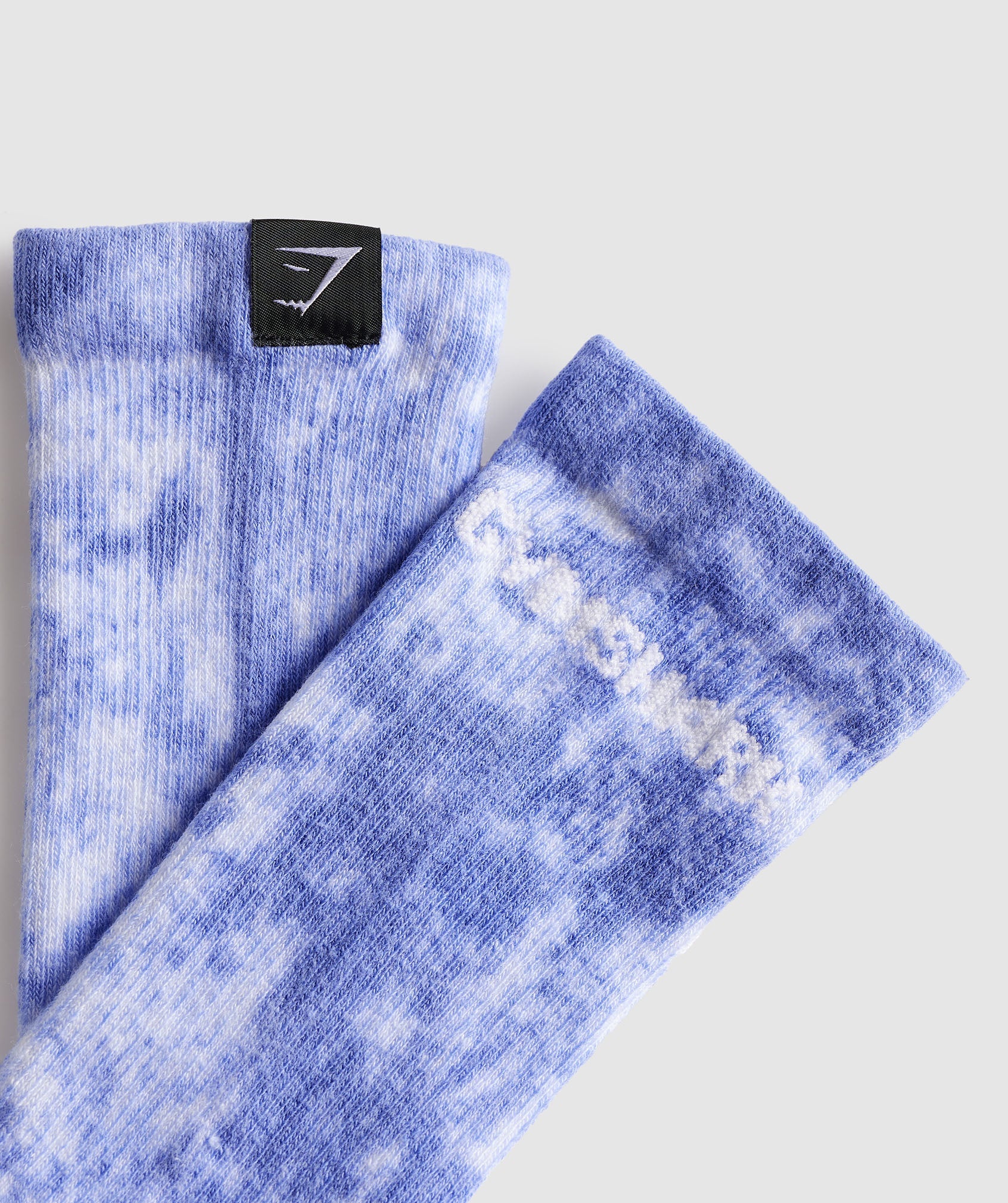 Gymshark Summer Tie Dye Crew Socks - Wave Blue