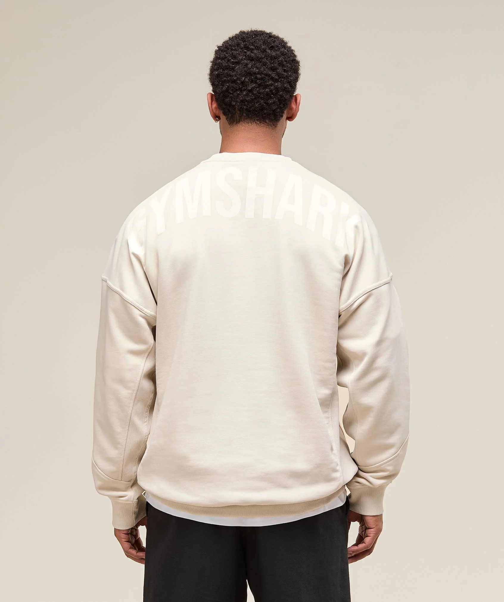 Gymshark Power Crew - Oat White