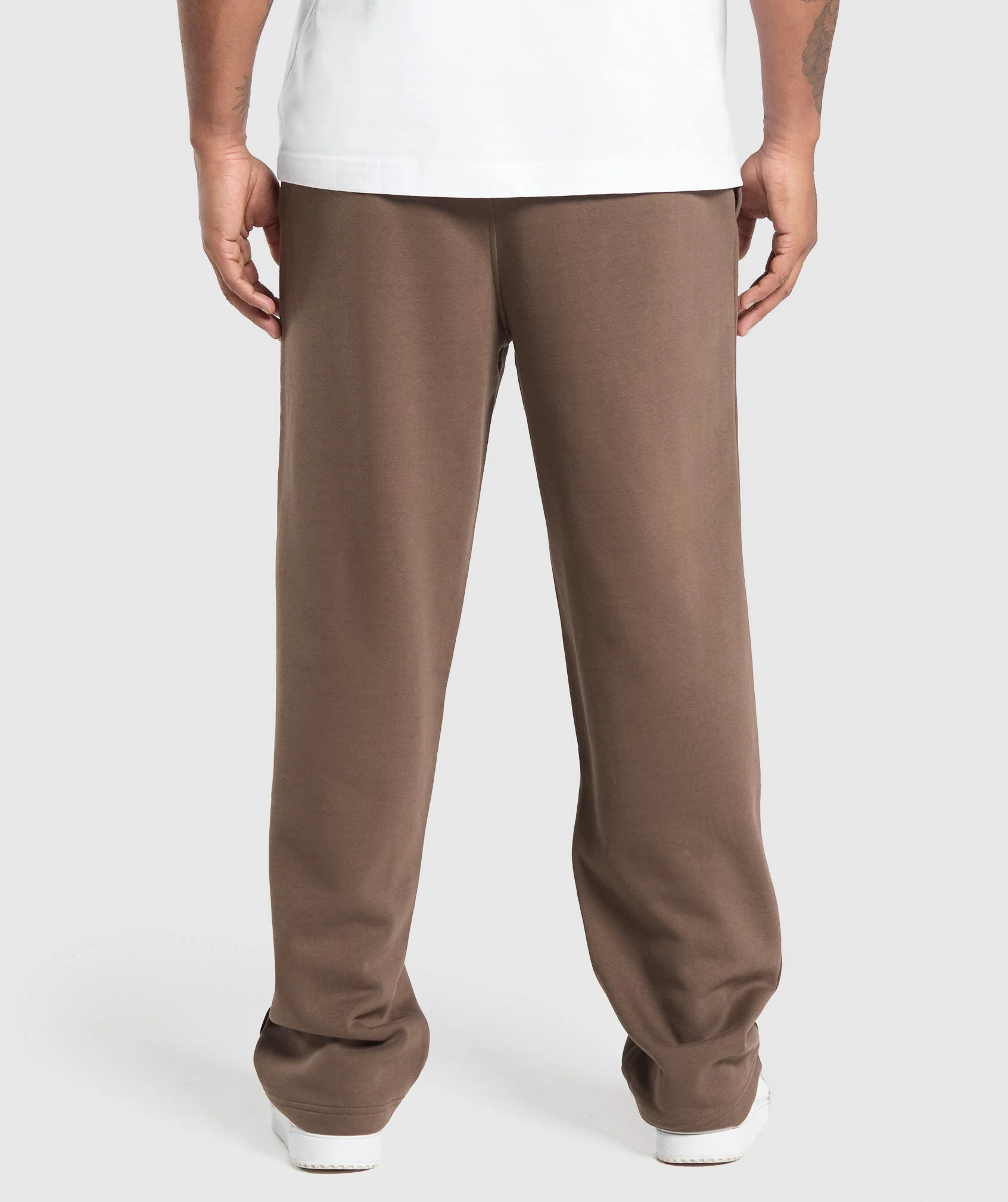 Gymshark Crest Straight Leg Joggers - Walnut Brown