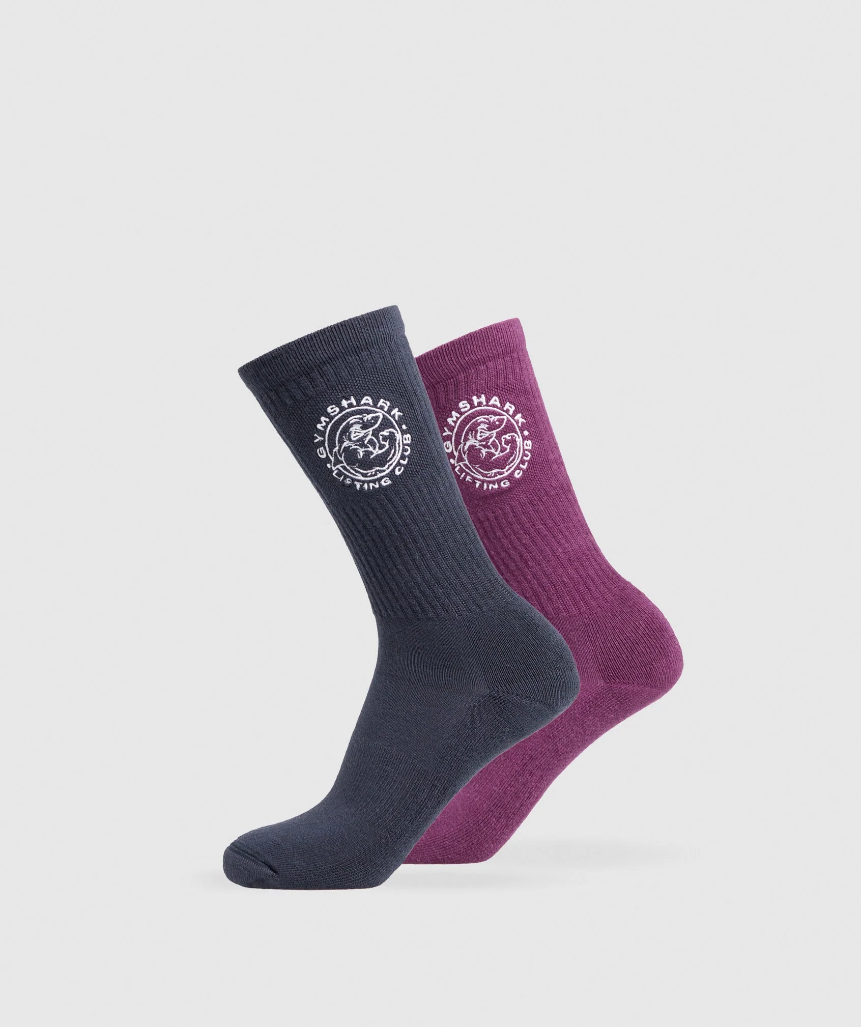 Gymshark Legacy Crew 2pk - Magenta Purple/Heavy Blue