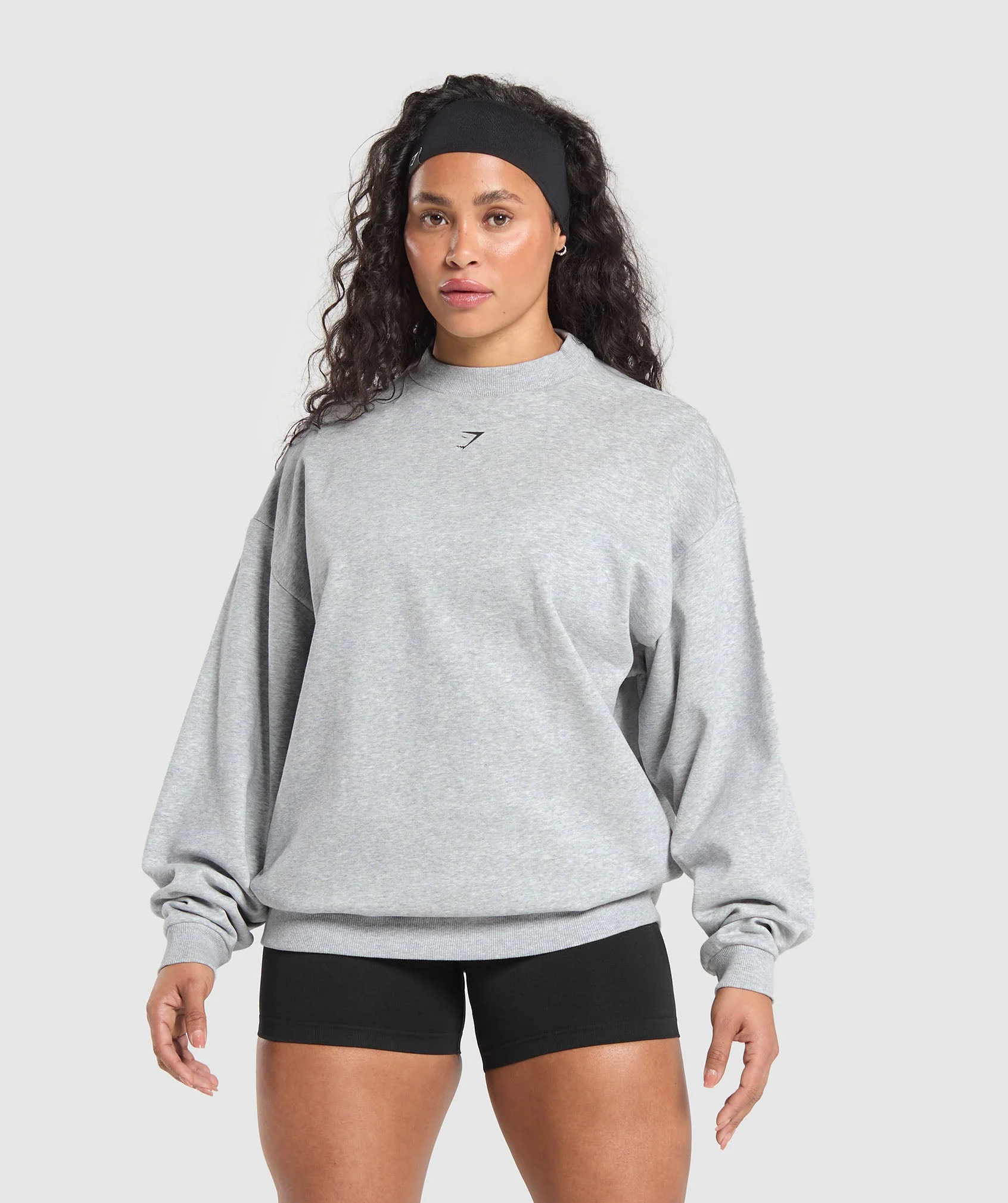 Gymshark Two Strong Women Sweatshirt - Light Grey Core Marl