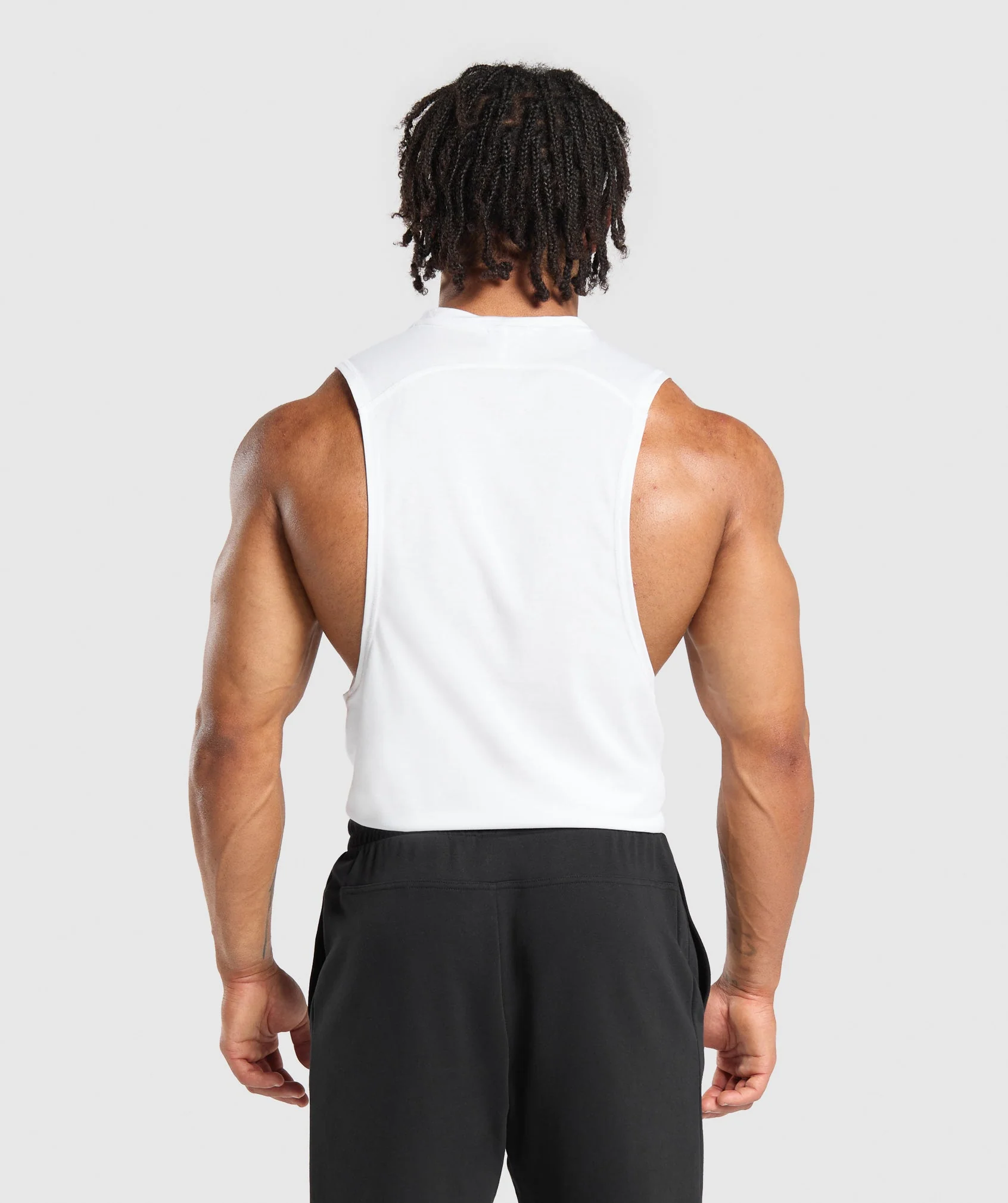 Gymshark Impact Drop Arm Tank - White
