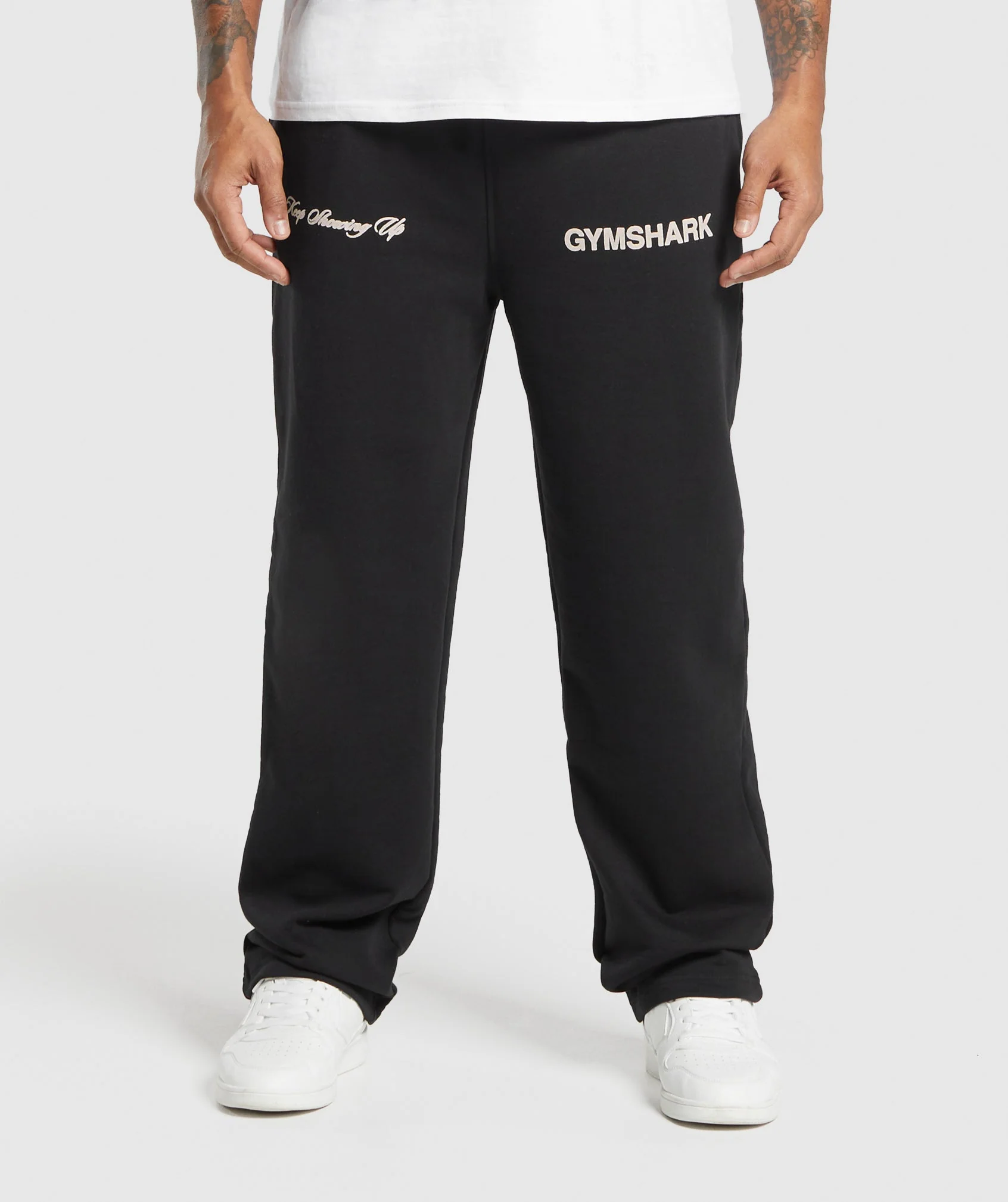 Gymshark EST 2012 Straight Leg Joggers - Black