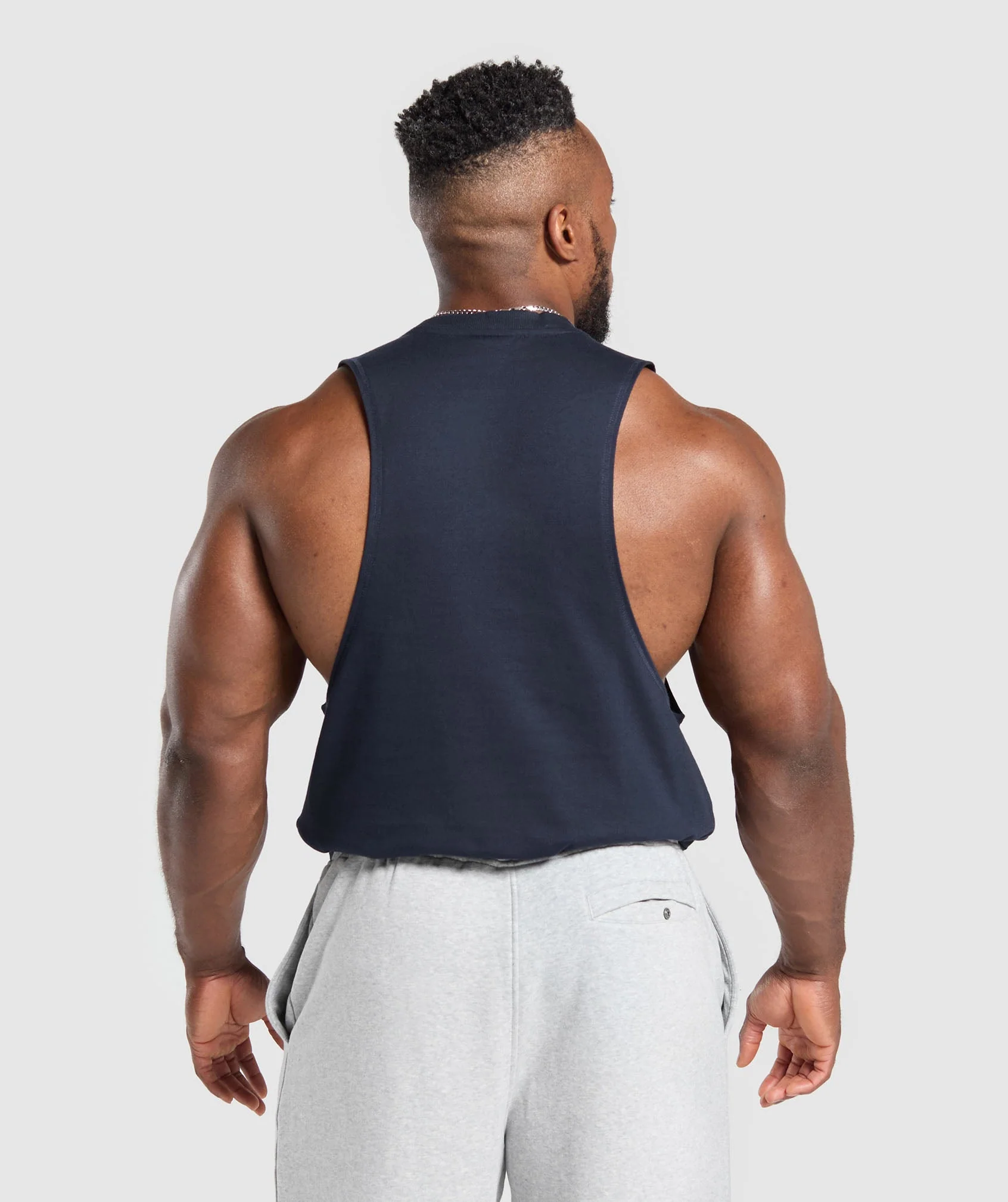 Gymshark Premium Lifting Drop Arm Tank - Heavy Blue