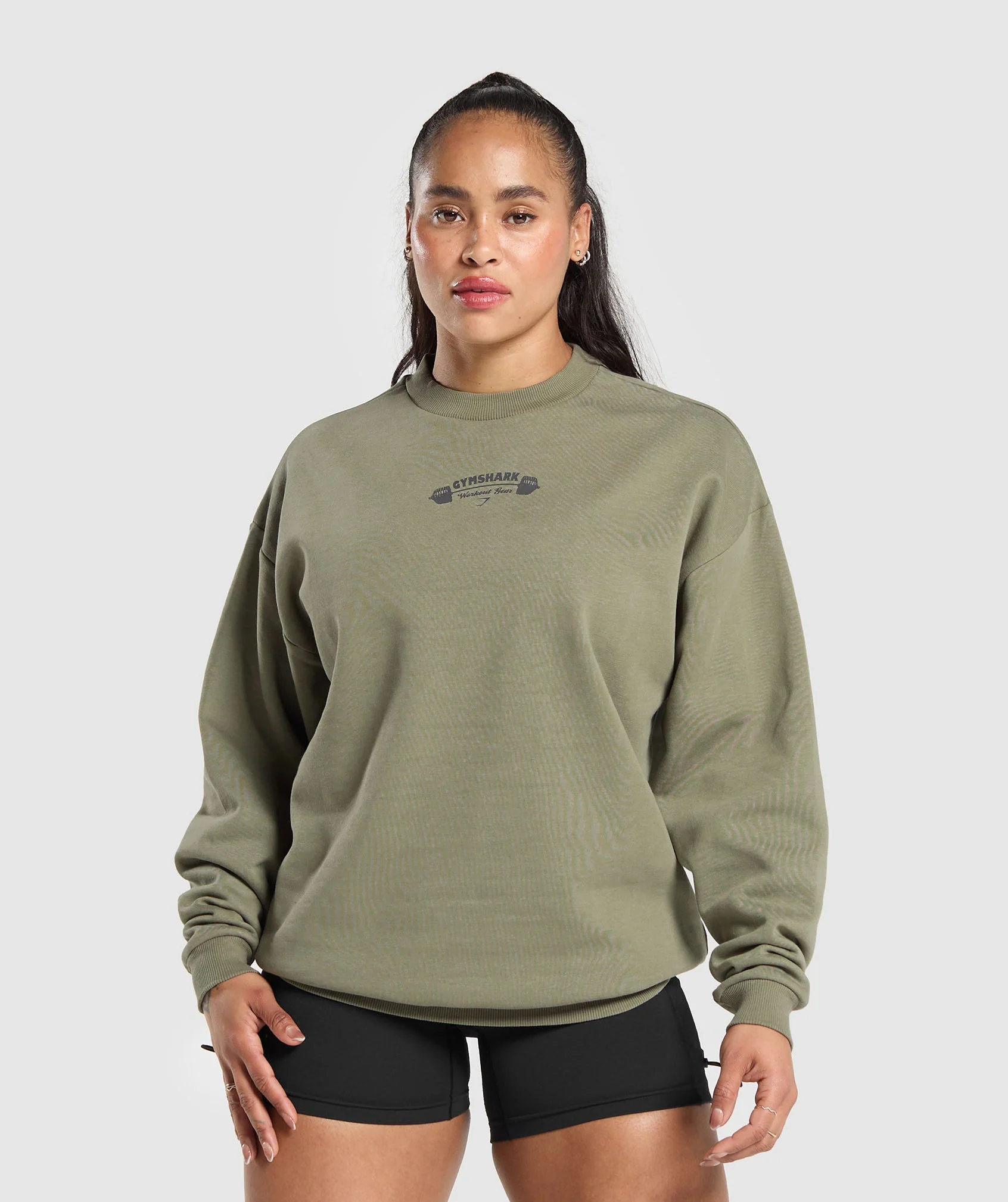 Gymshark Workout Gear Oversized Sweatshirt - Utility Green