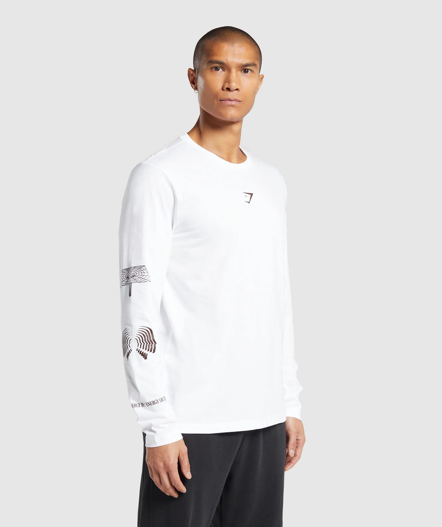 Gymshark Hybrid Wellness Long Sleeve T-Shirt - White