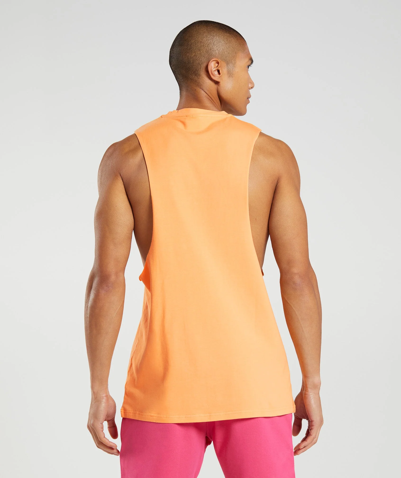 Gymshark Bubble Print Drop Arm Tank - Apricot Orange