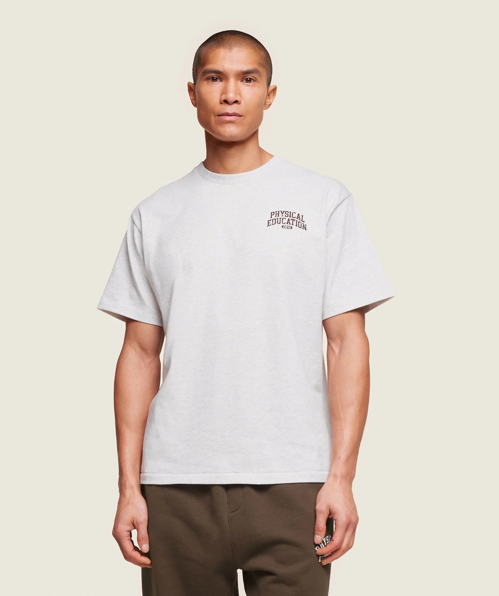 Gymshark Phys Ed T-Shirt - Light Grey Marl