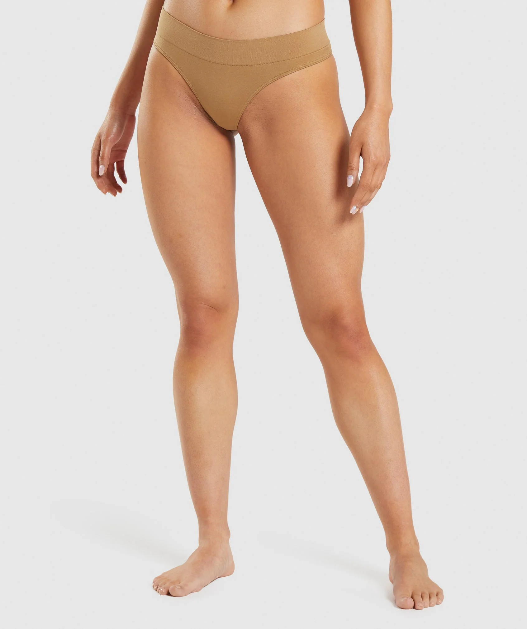 Gymshark Seamless Thong - Golden Light Brown