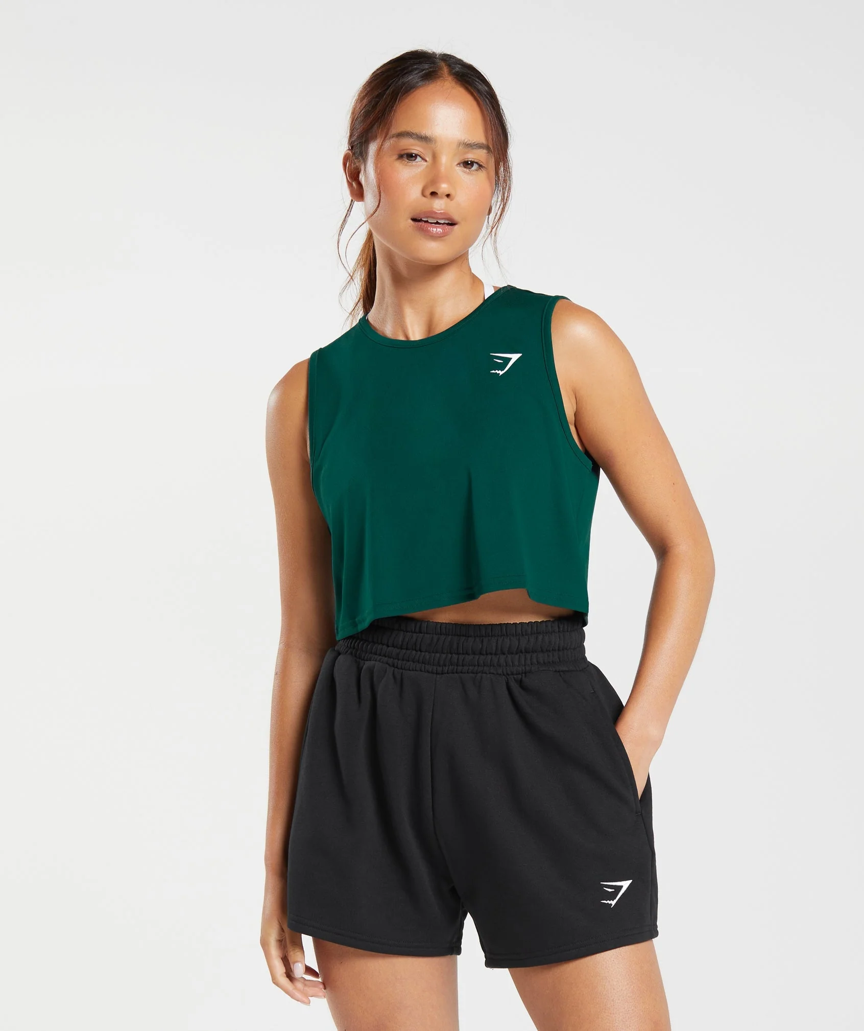 Gymshark Training Crop Tank - Forest Green