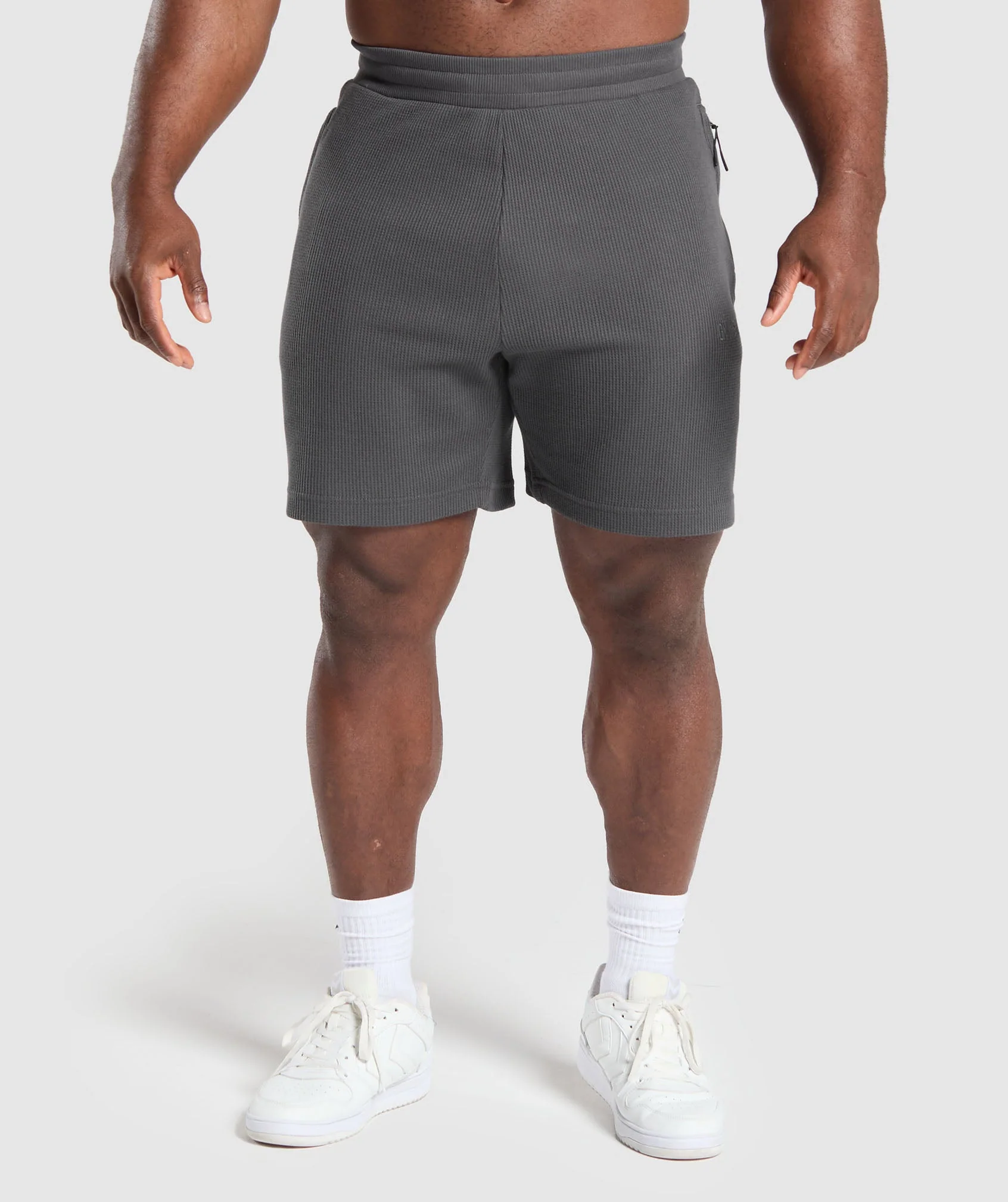 Gymshark Waffle Shorts - Onyx Grey