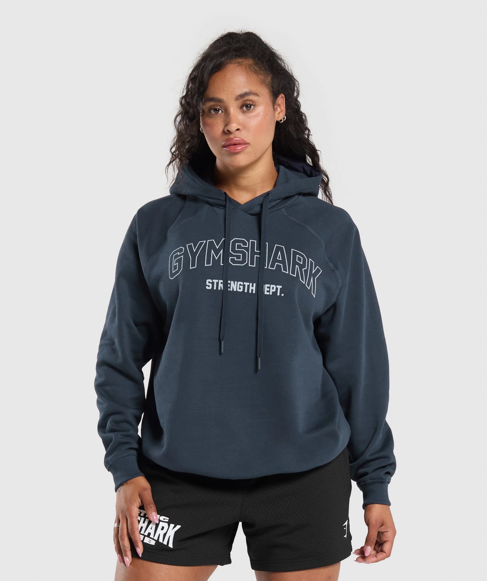 Gymshark Strength Department Oversized Hoodie - Heavy Blue