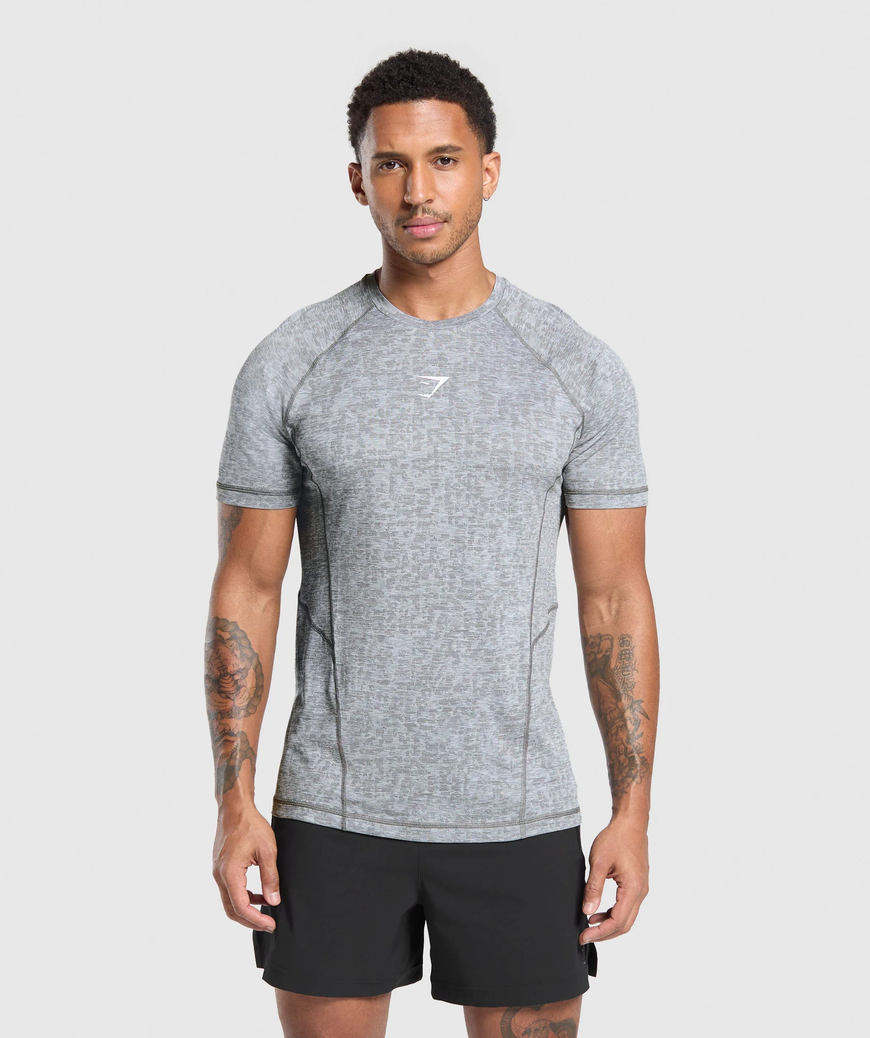 Gymshark Apex T-Shirt - Ash Grey/White
