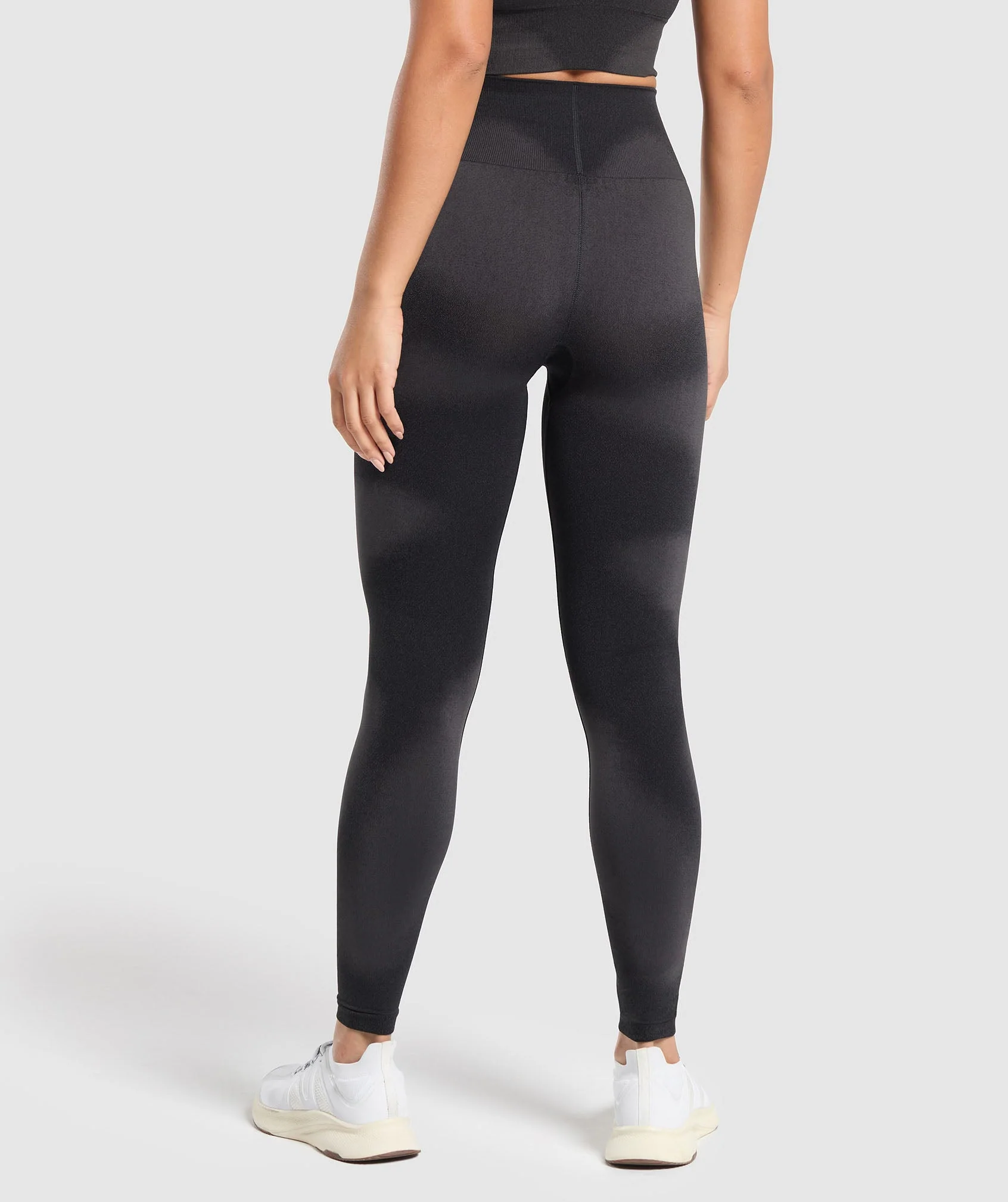 Gymshark Blur Seamless Leggings - Black/Asphalt Grey