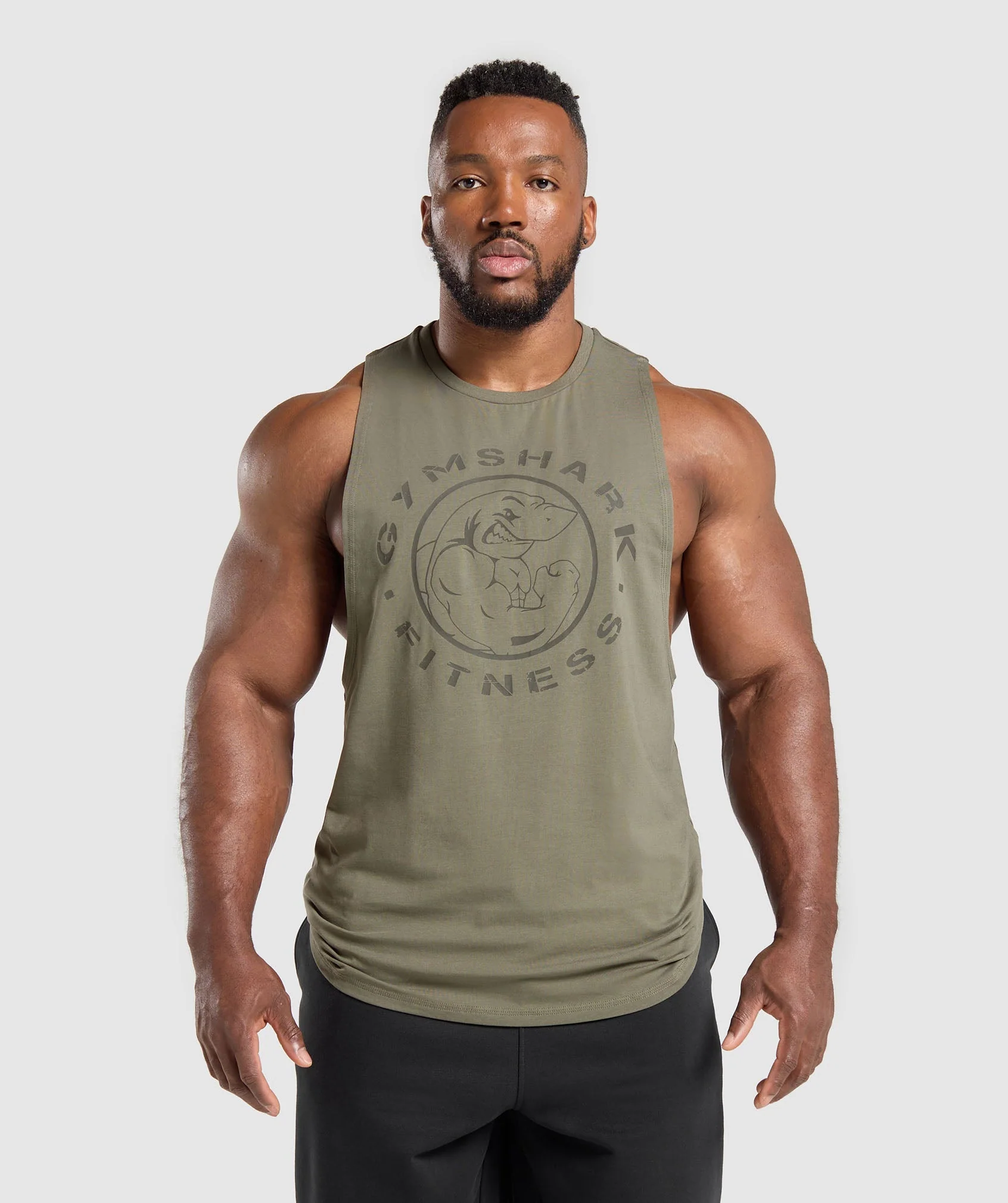 Gymshark Legacy Drop Arm Tank - Base Green