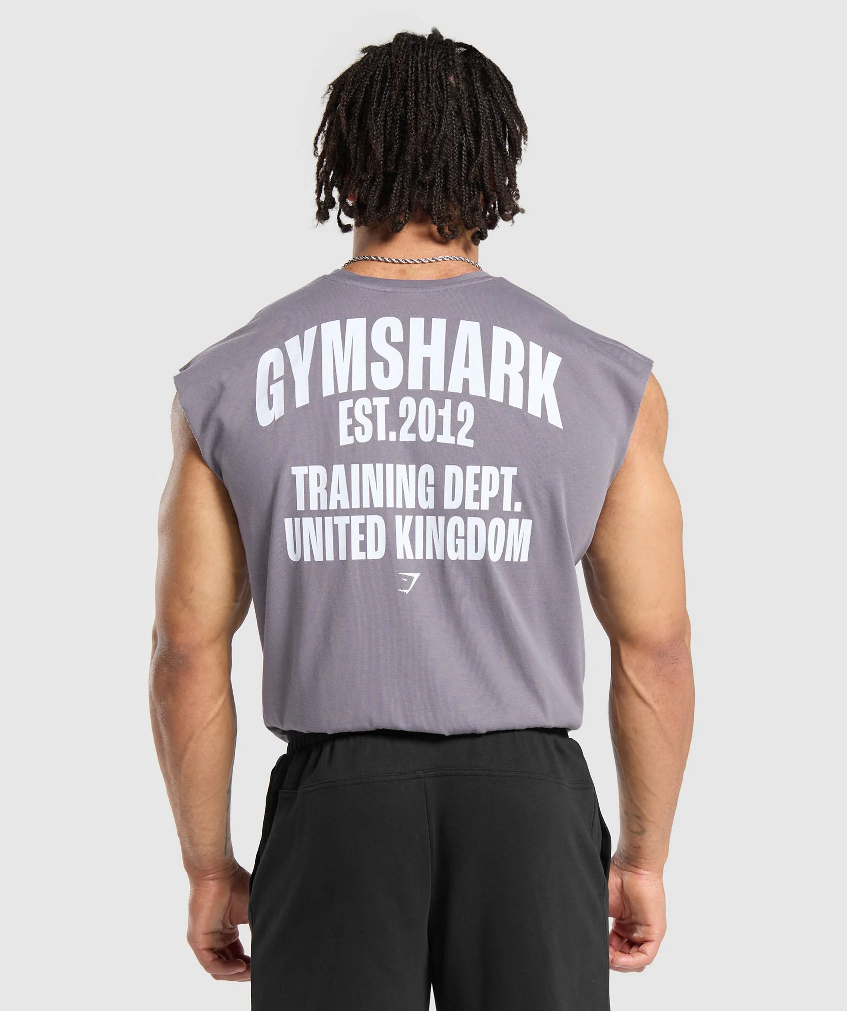 Gymshark Training Dept. UK Cut Off Tank - Fog Purple