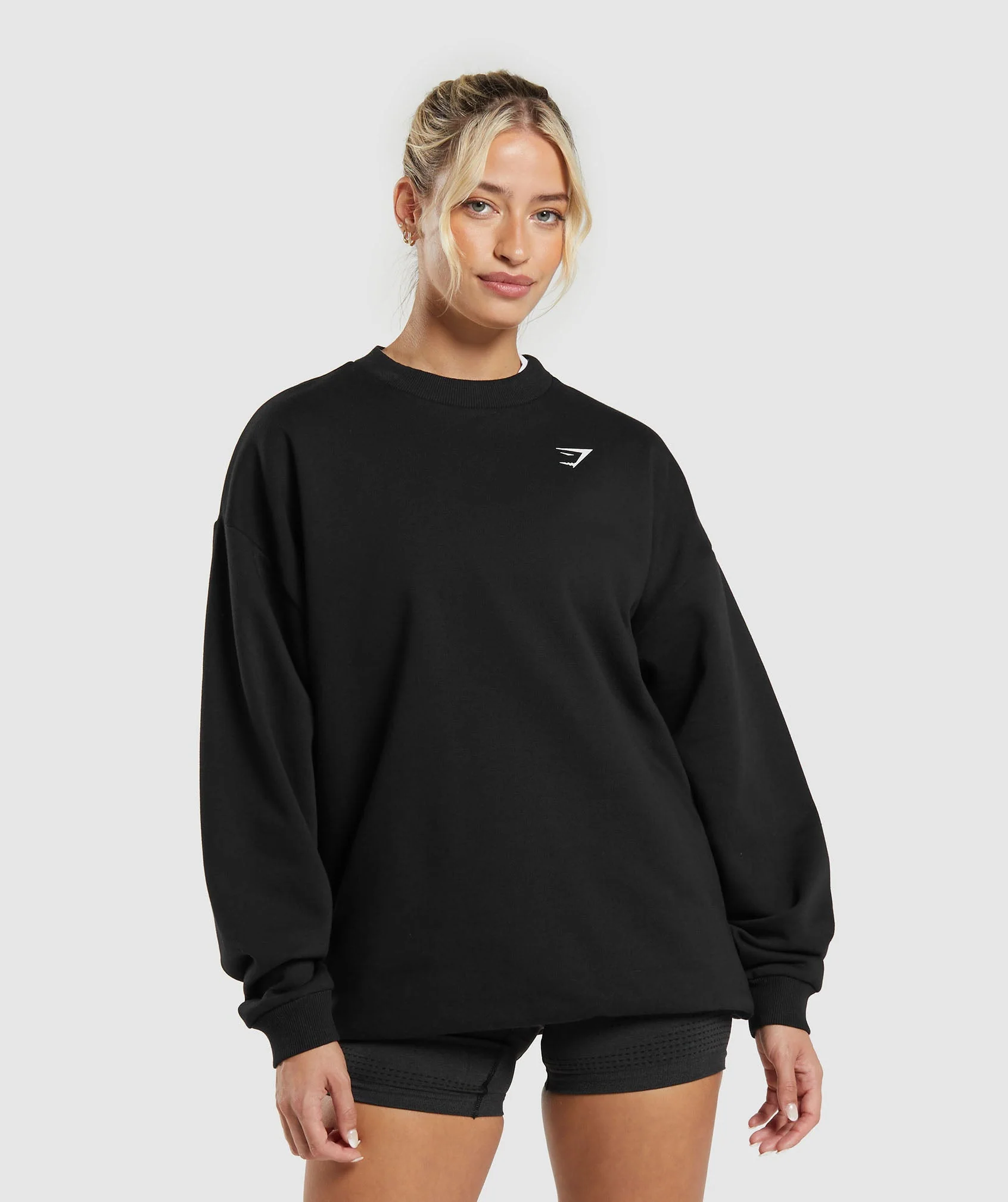 Gymshark Shark Attack Oversized Sweatshirt - Black