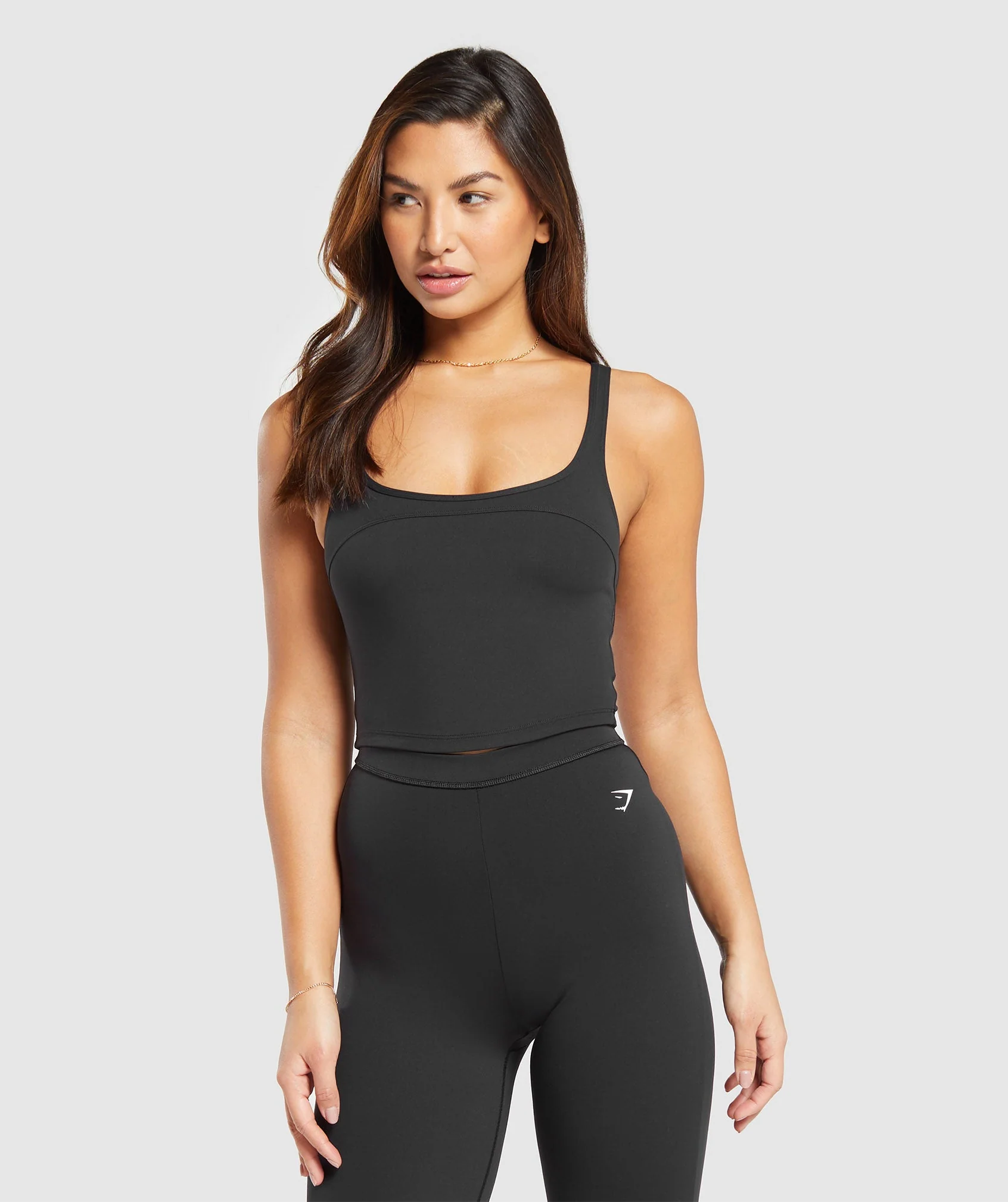Gymshark Scoop Back Crop Tank- Black
