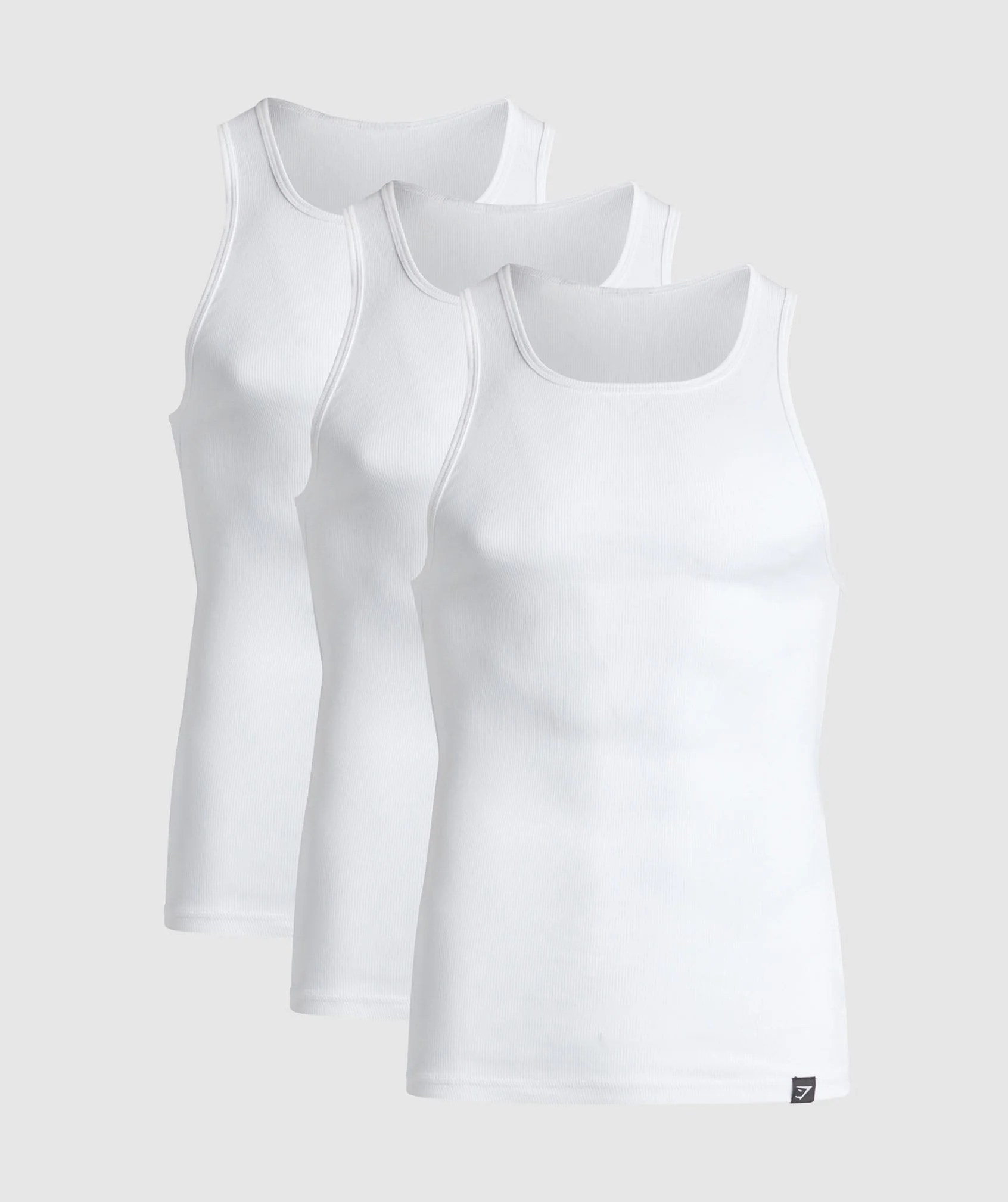 Gymshark Ribbed Tank 3 Pack - White