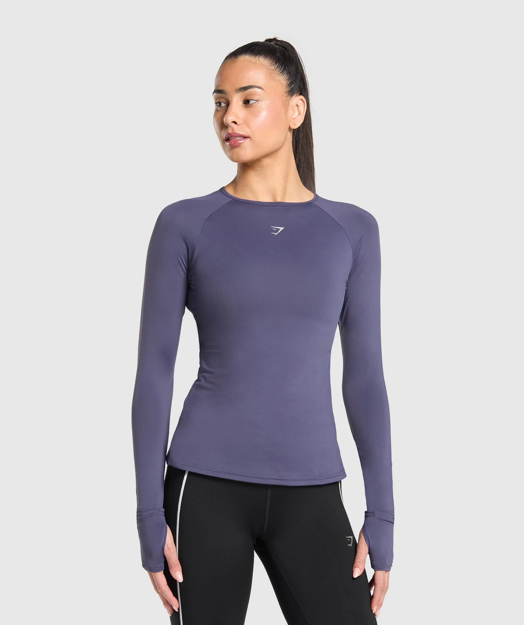 Gymshark Running Long Sleeve Top - Weighted Purple