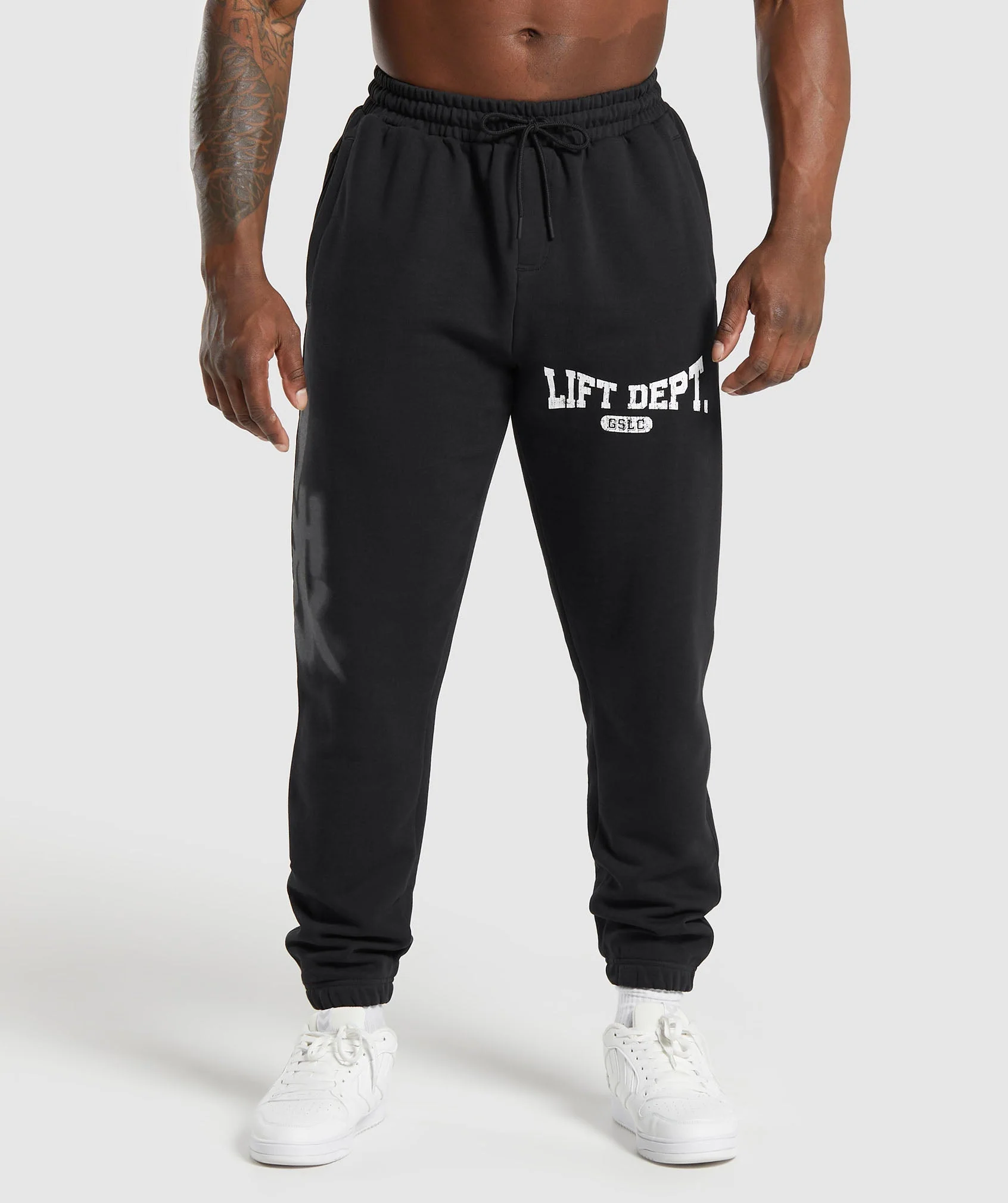 Gymshark Lifting Department Graffiti Joggers - Black