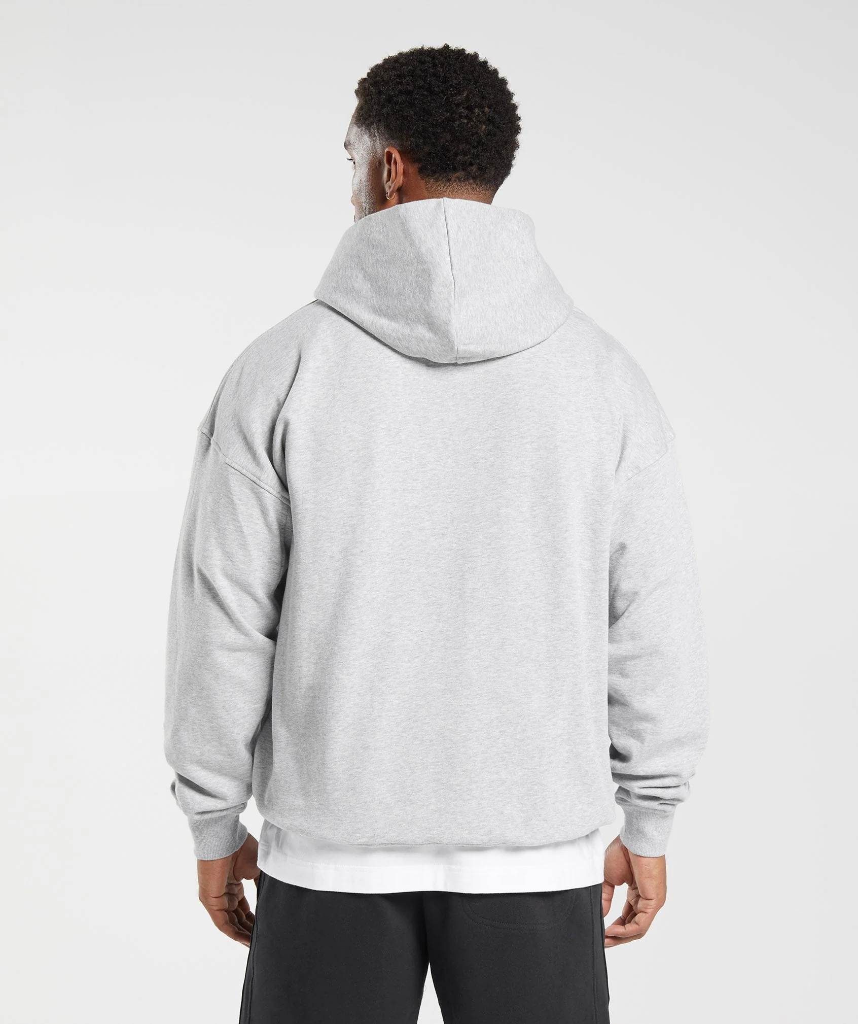 Gymshark Rest Day Essentials Hoodie - Light Grey Core Marl