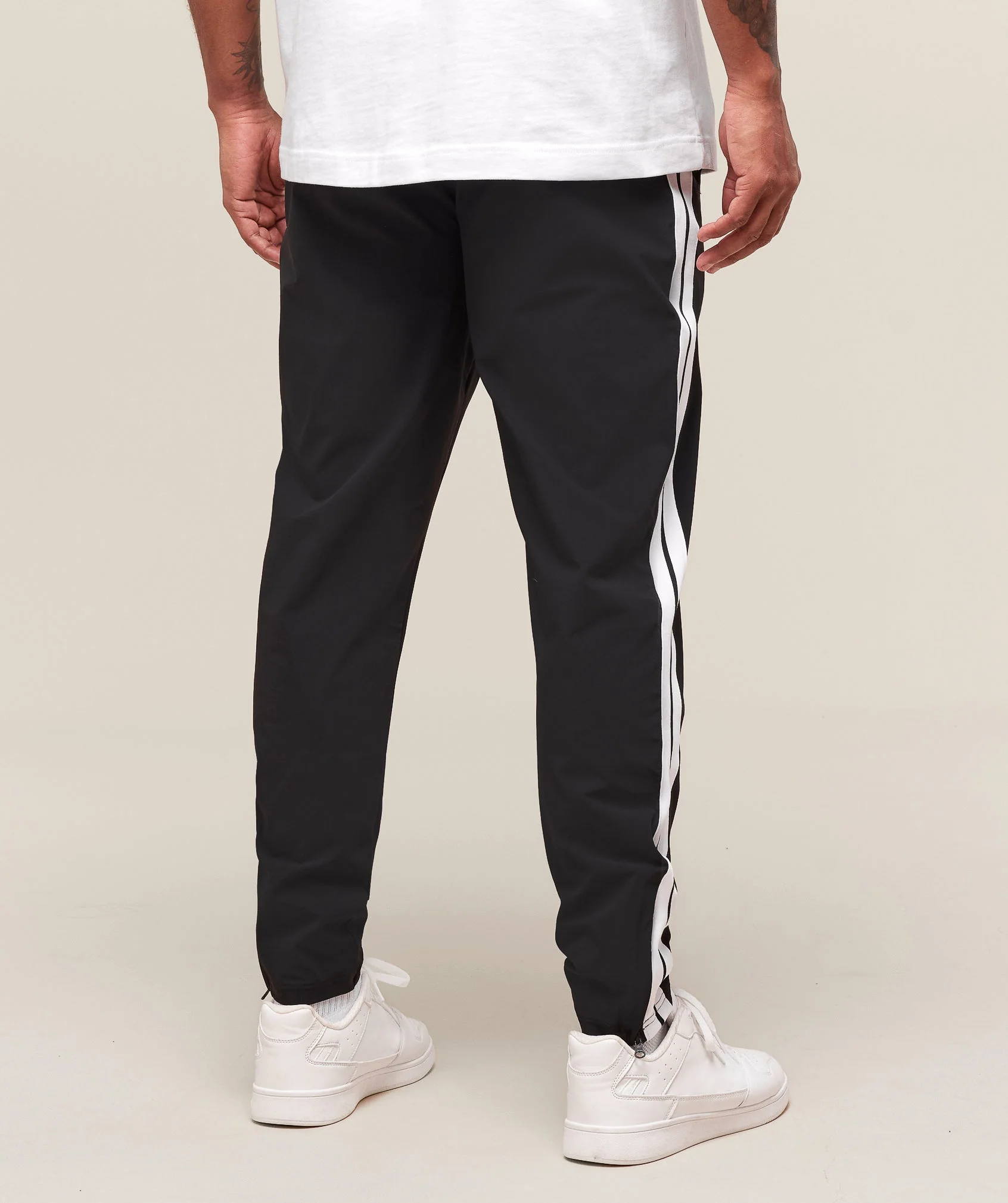 Gymshark Retro Side Stripe Joggers - Black