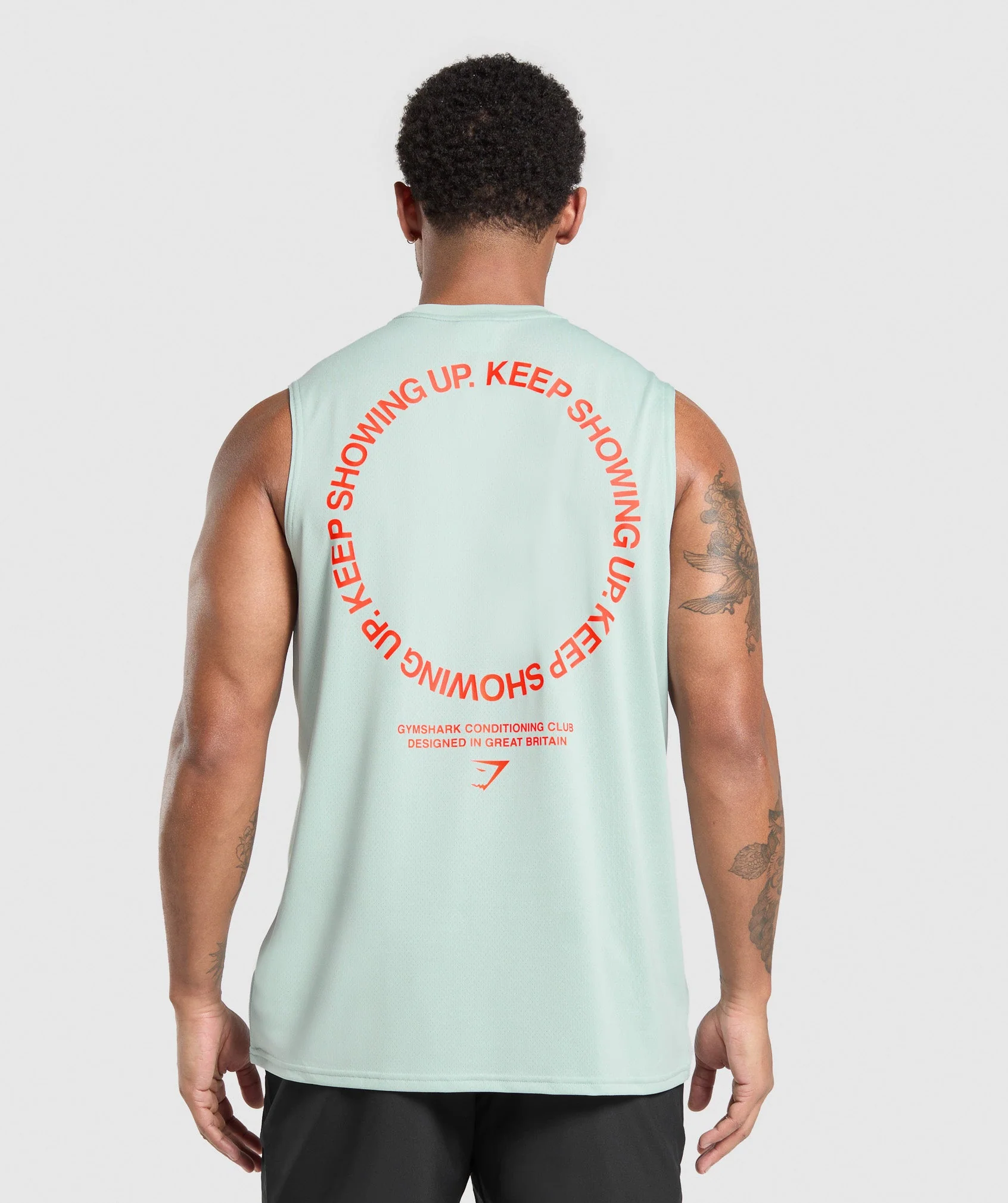 Gymshark Keep Showing Up Tank - Morning Blue