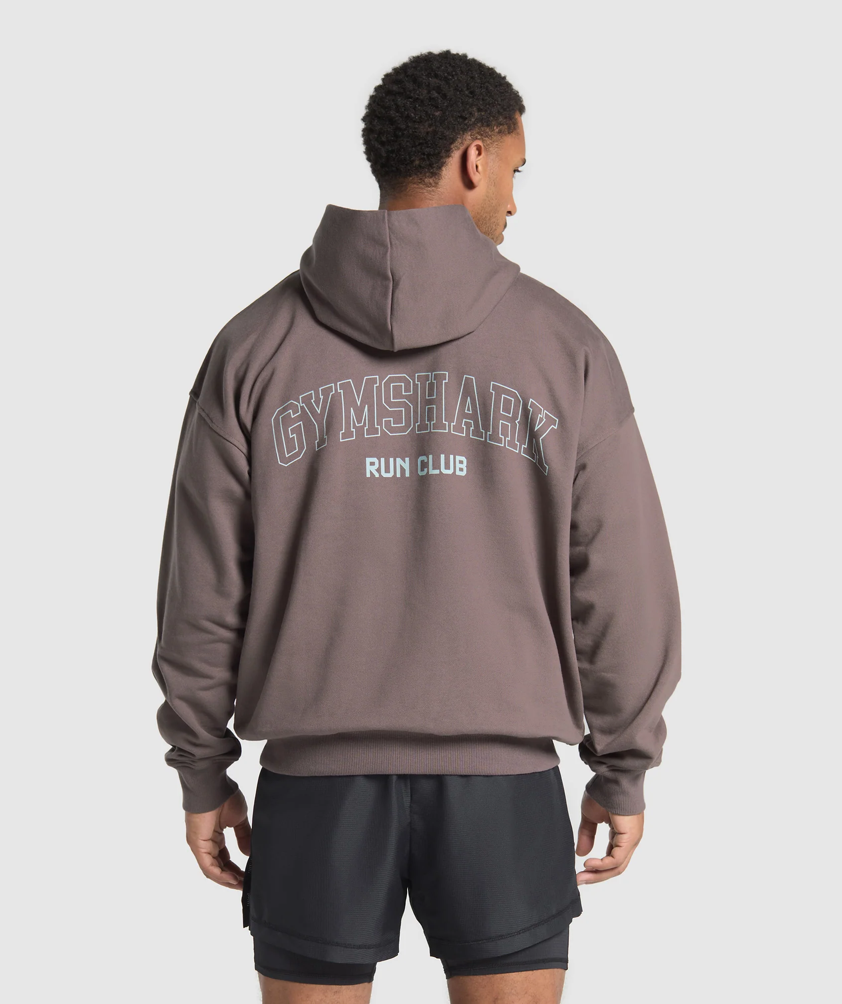 Gymshark Running Graphic Hoodie - Steel Purple