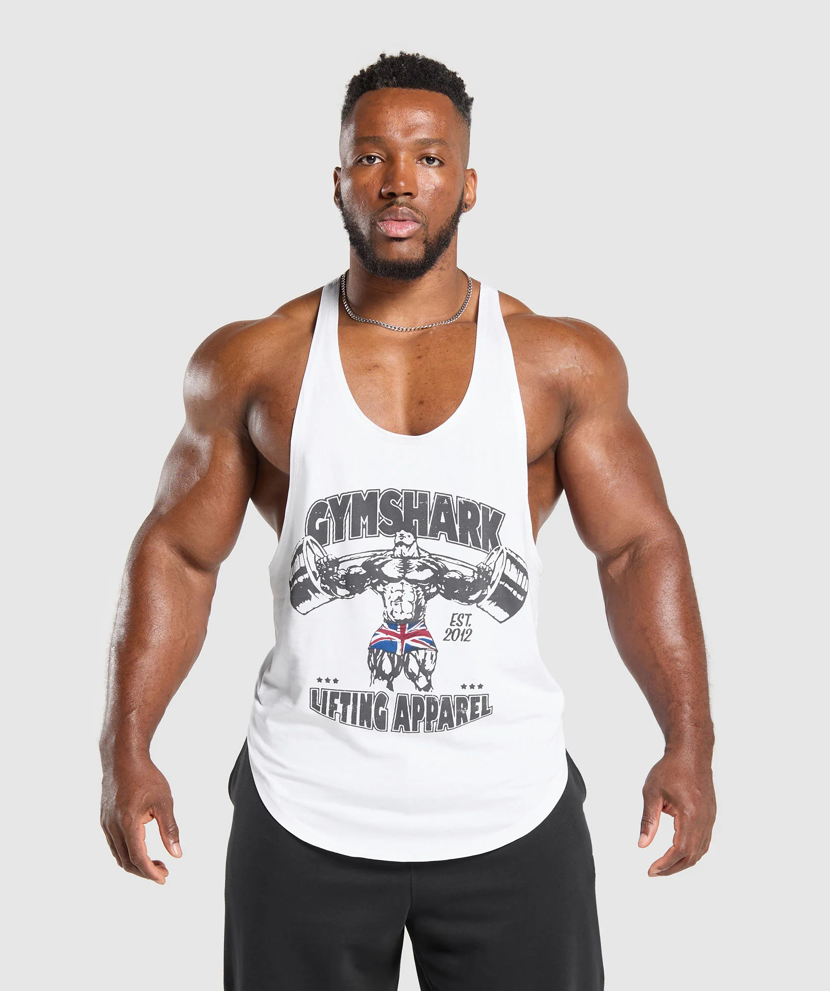 Gymshark Lifting Apparel Stringer - White