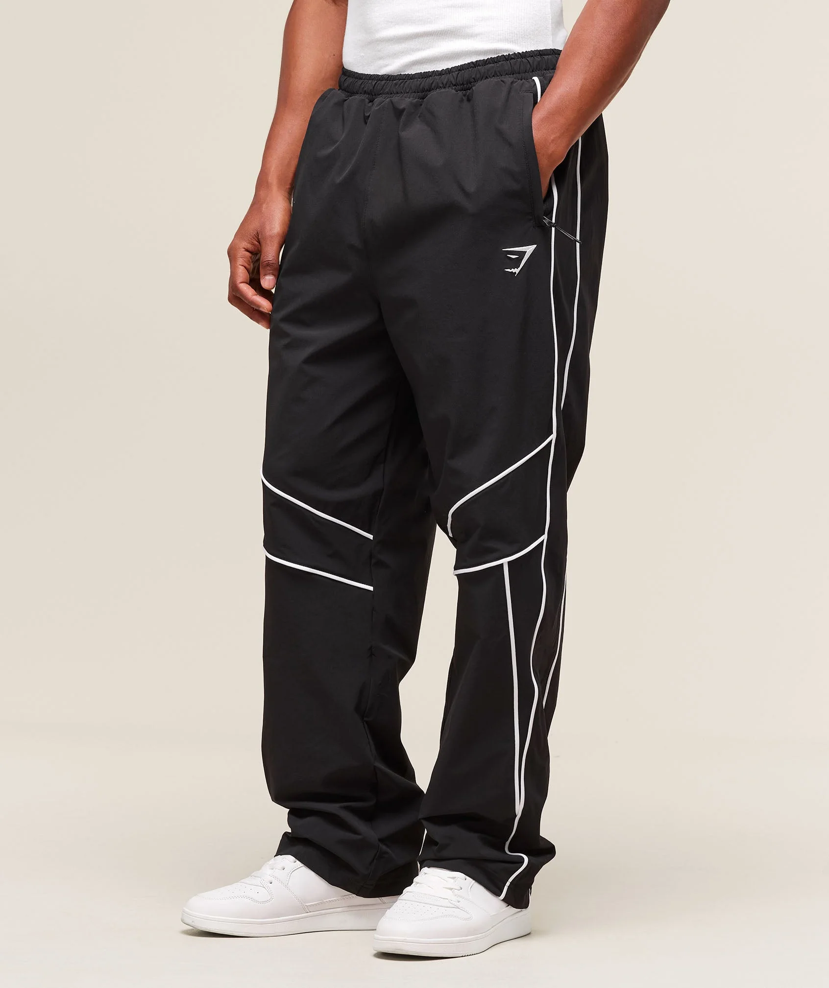 Gymshark Retro Crinkle Track Pants - Black