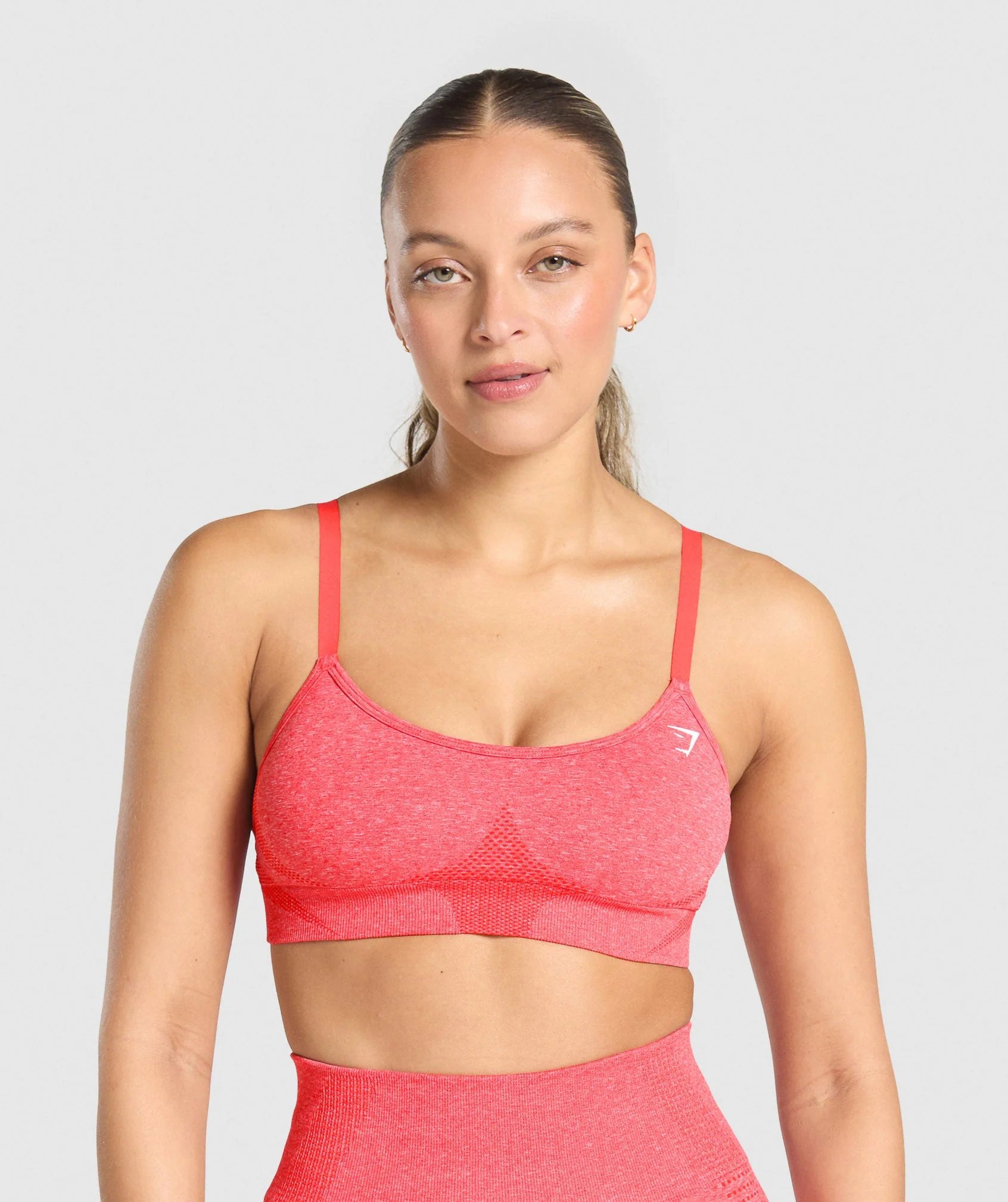 Gymshark Vital Seamless Sports Bra - Coral Red Marl