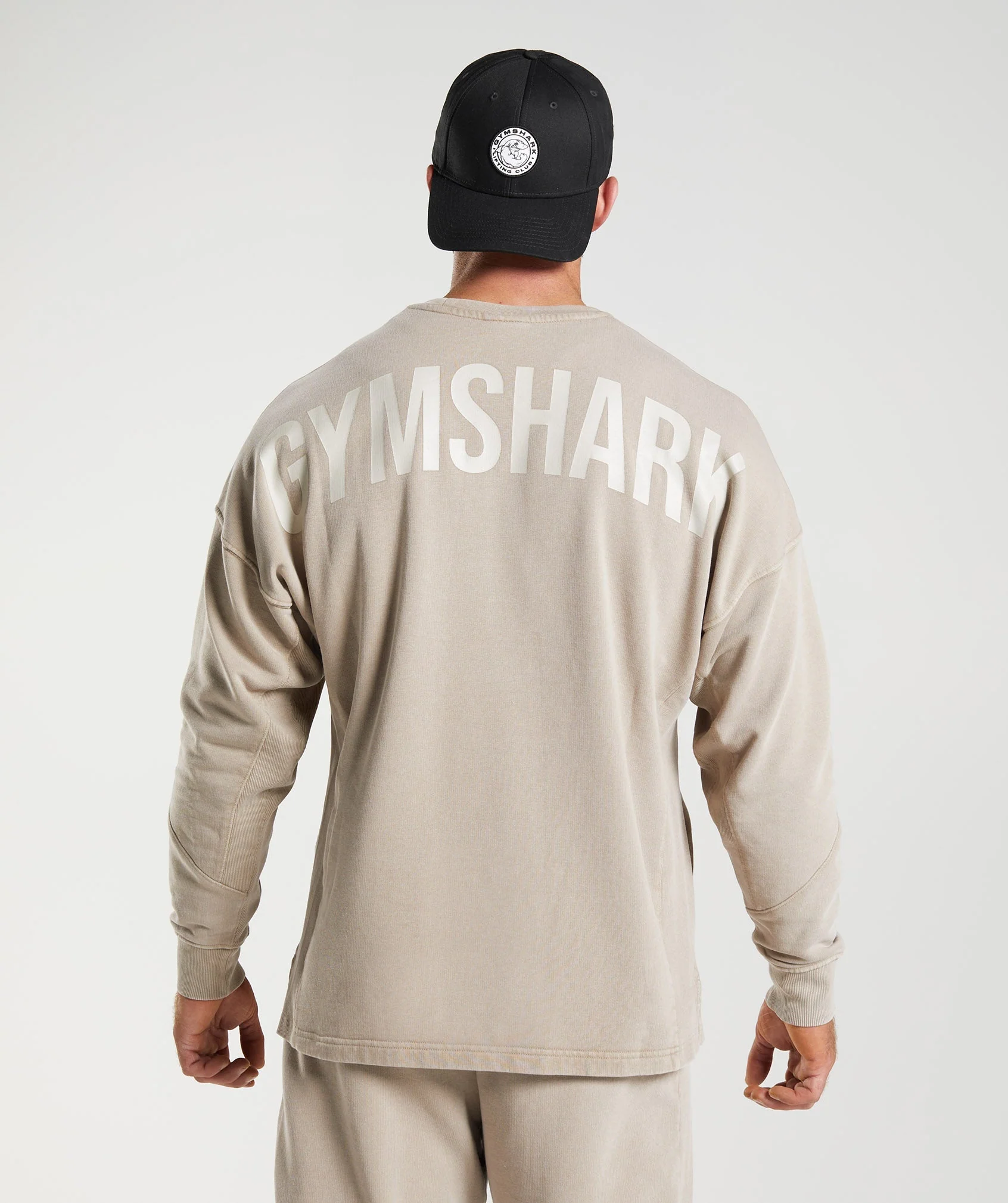 Gymshark Power Washed Crew - Cement Brown