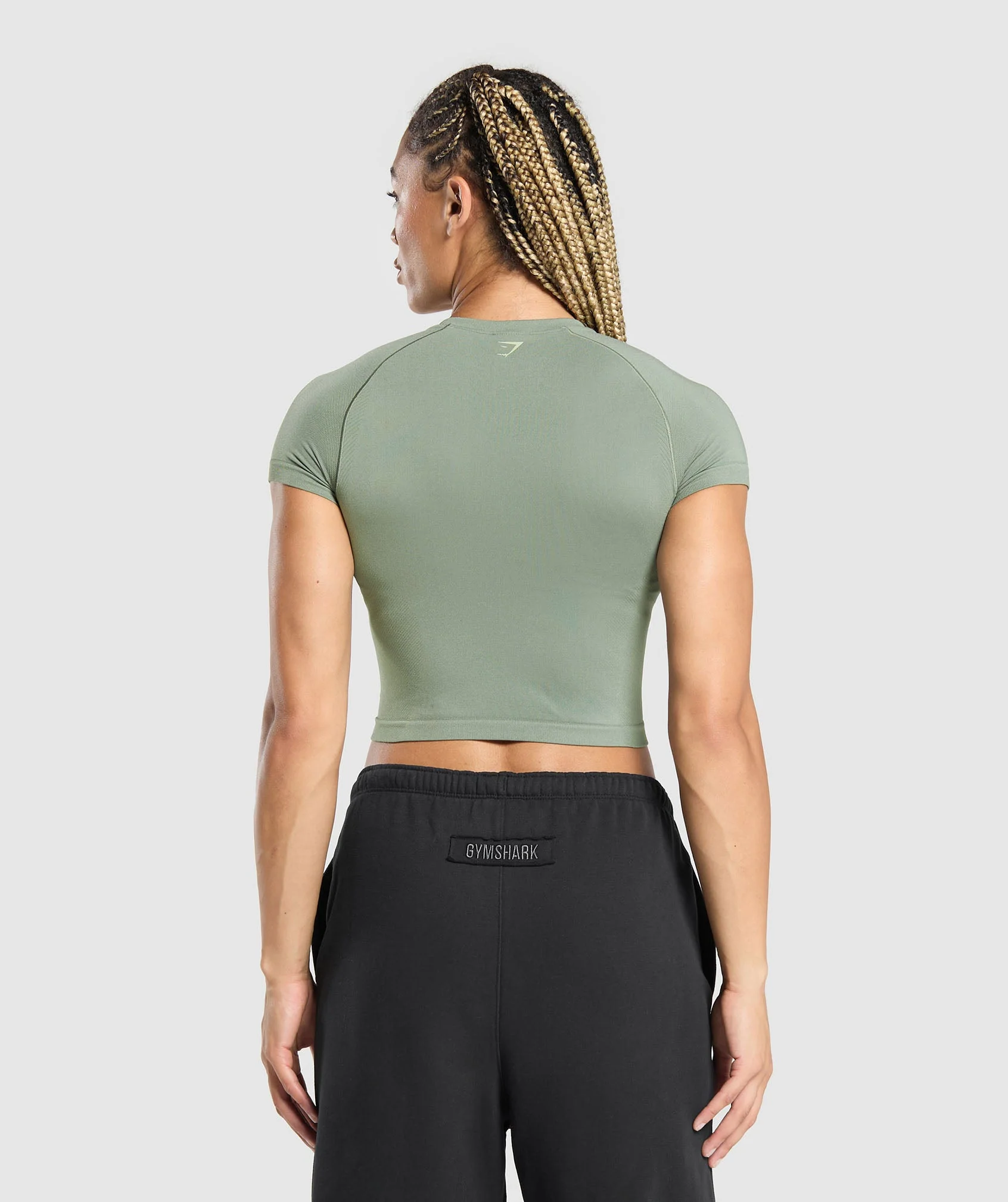 Gymshark Off Duty Seamless Baby Tee - Unit Green