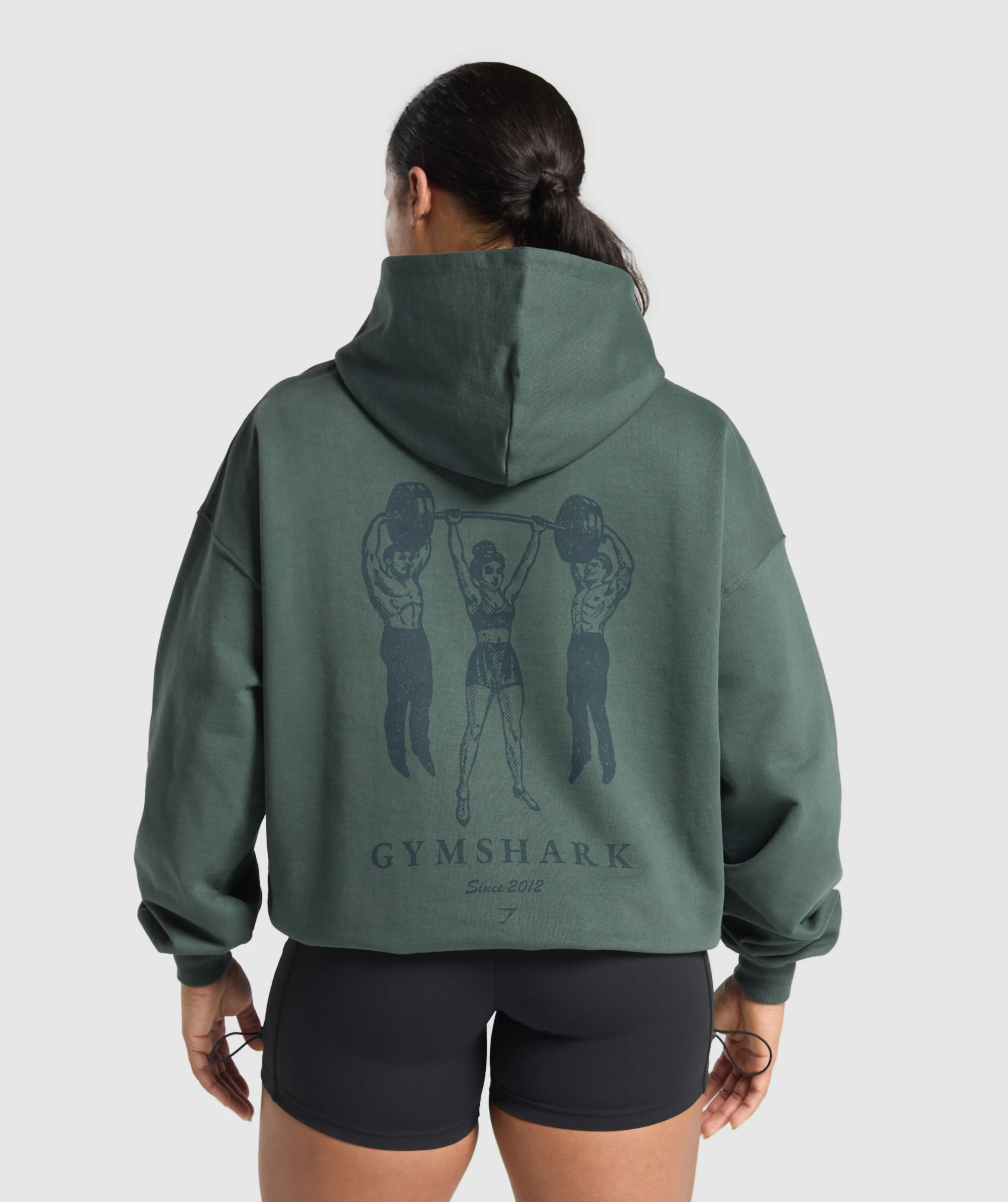 Gymshark Retro Lifting Oversized Hoodie - Slate Teal