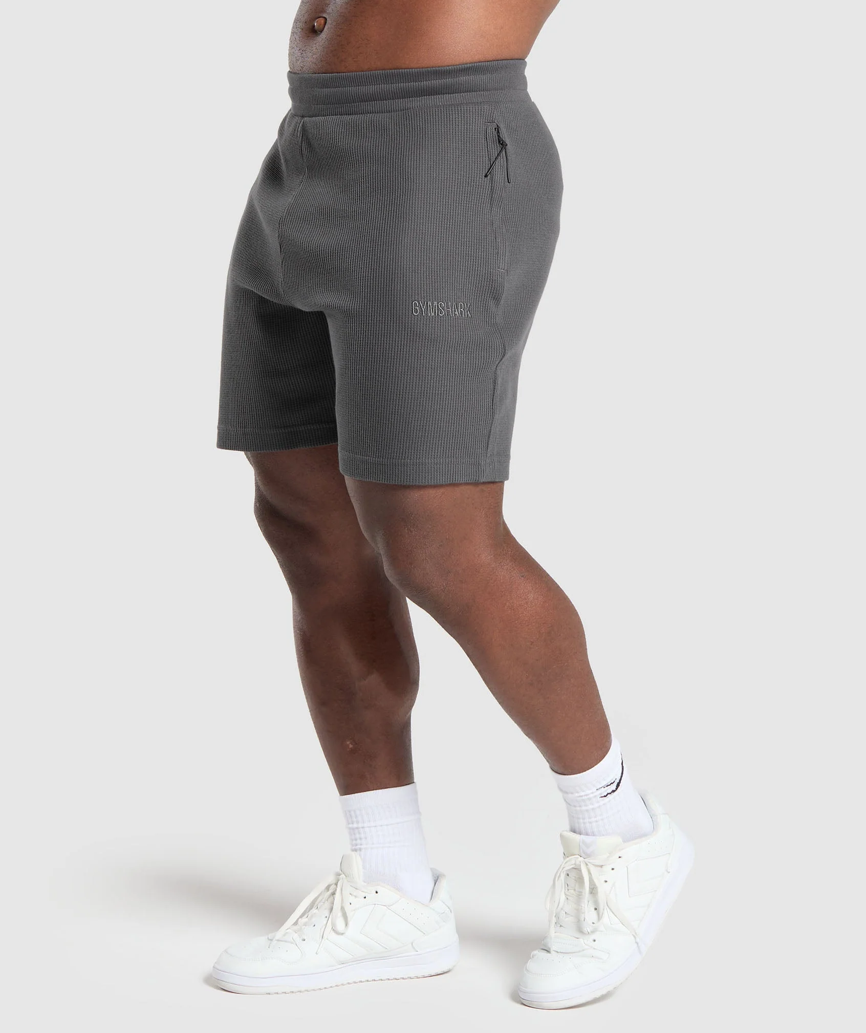 Gymshark Waffle Shorts - Onyx Grey