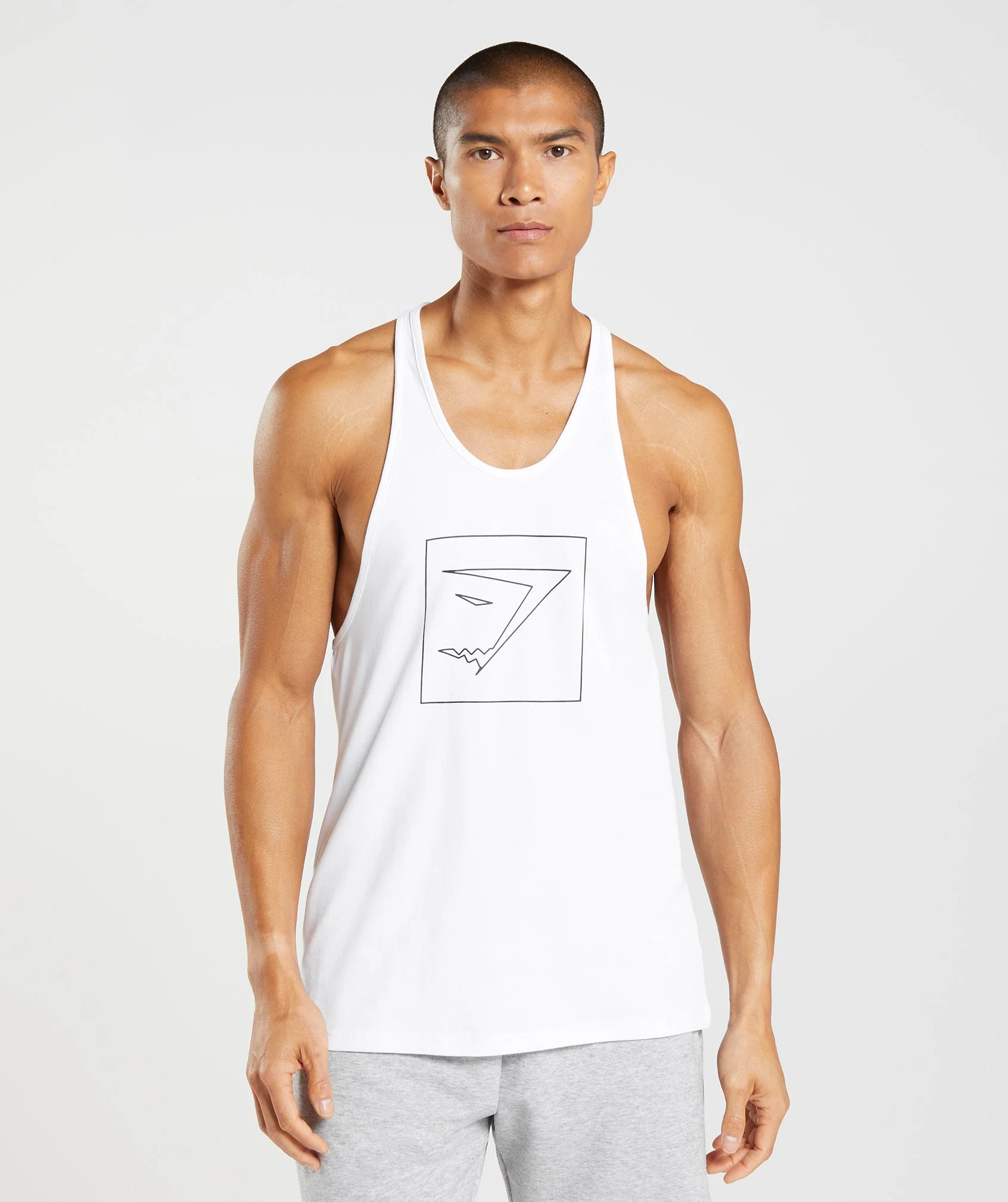 Gymshark Outline Stringer - White