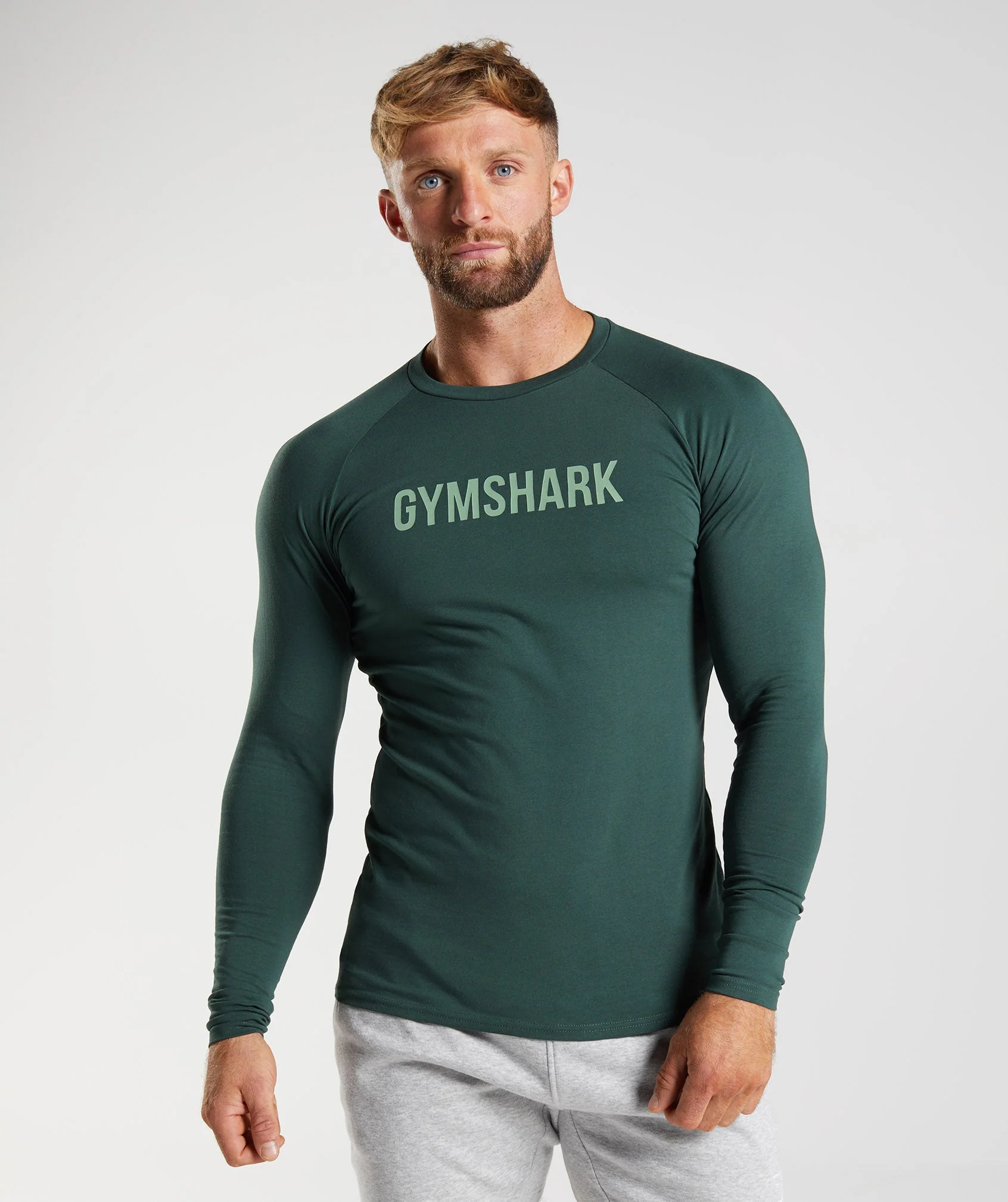 Gymshark Apollo Long Sleeve T-Shirt - Obsidian Green