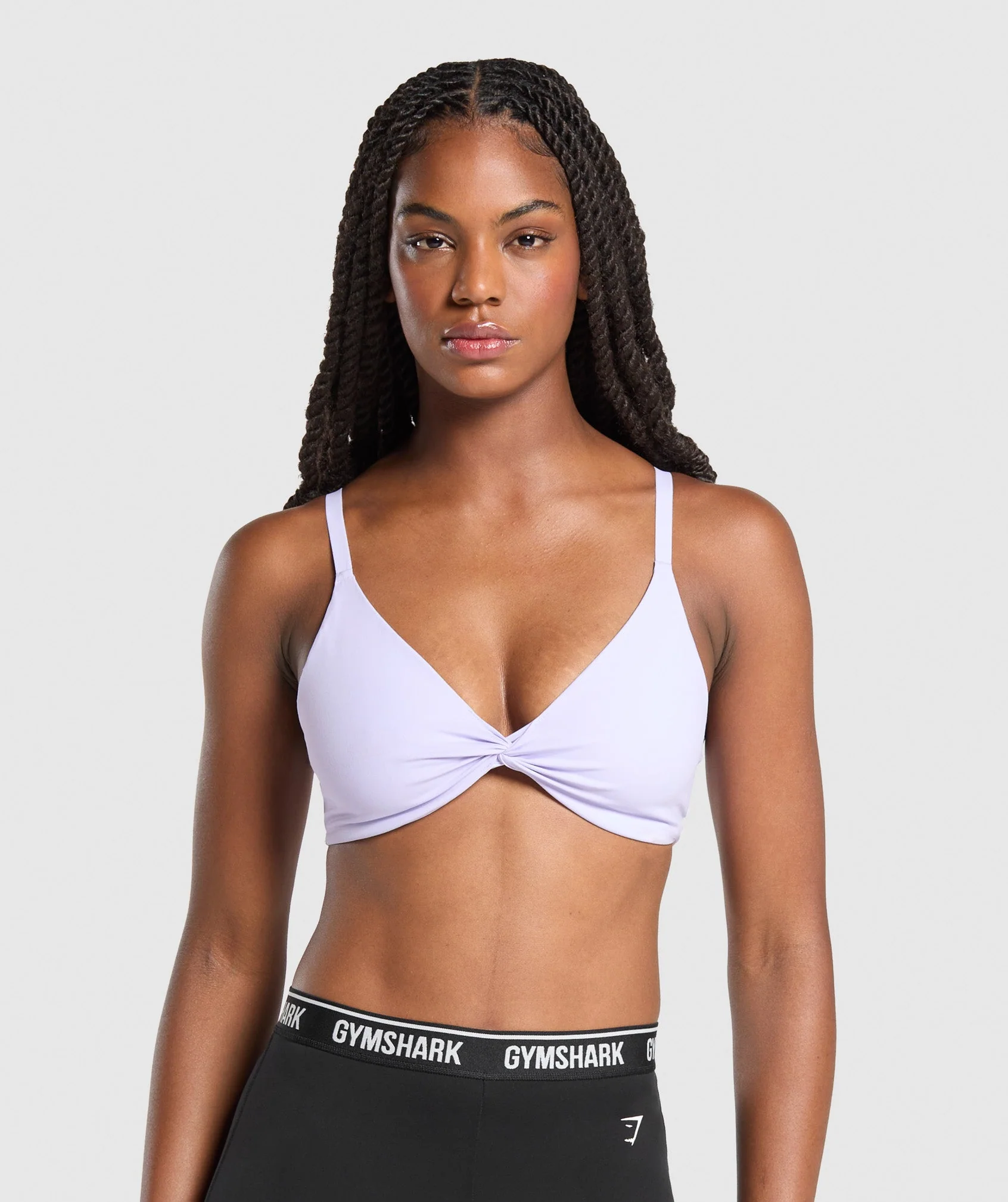 Gymshark Twist Front Bralette - Fresh Lilac