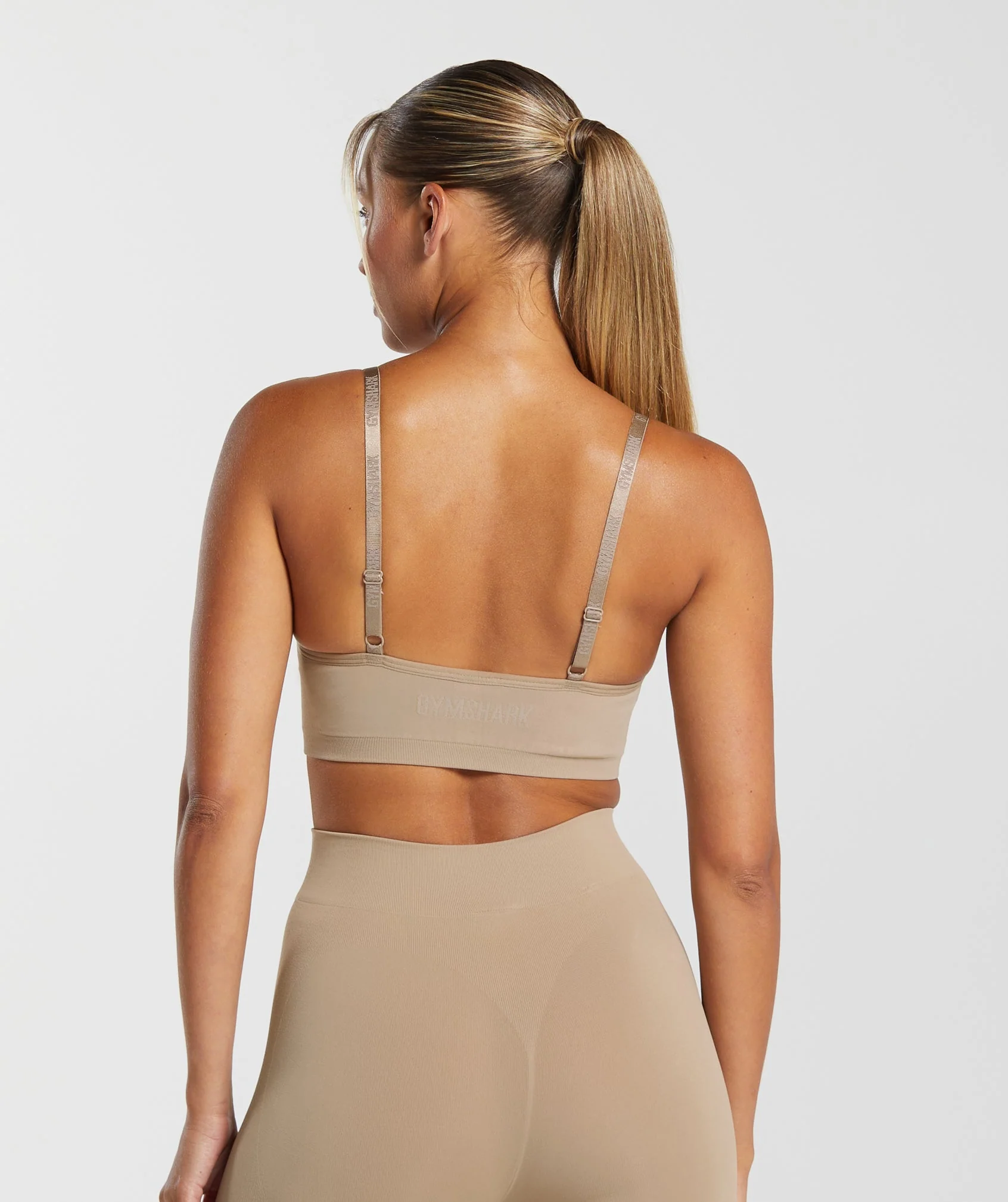 Gymshark Seamless V Neck Bralette - Cement Brown
