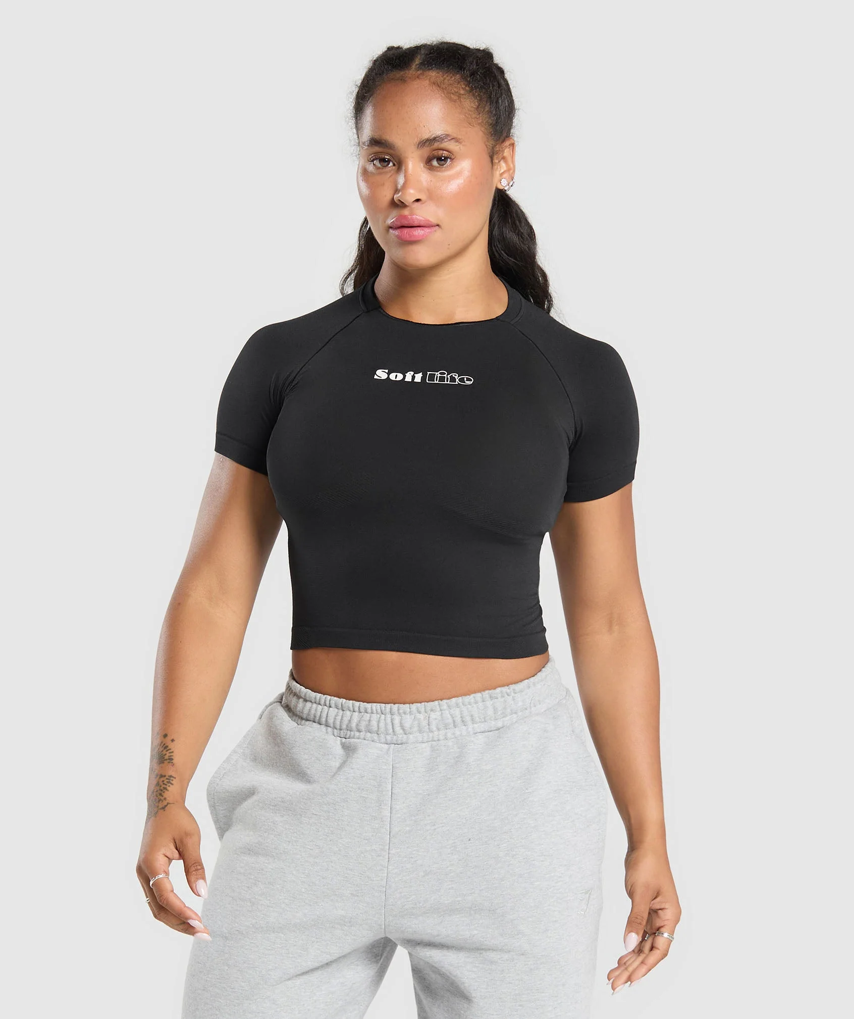 Gymshark Soft Life Baby Tee - Black