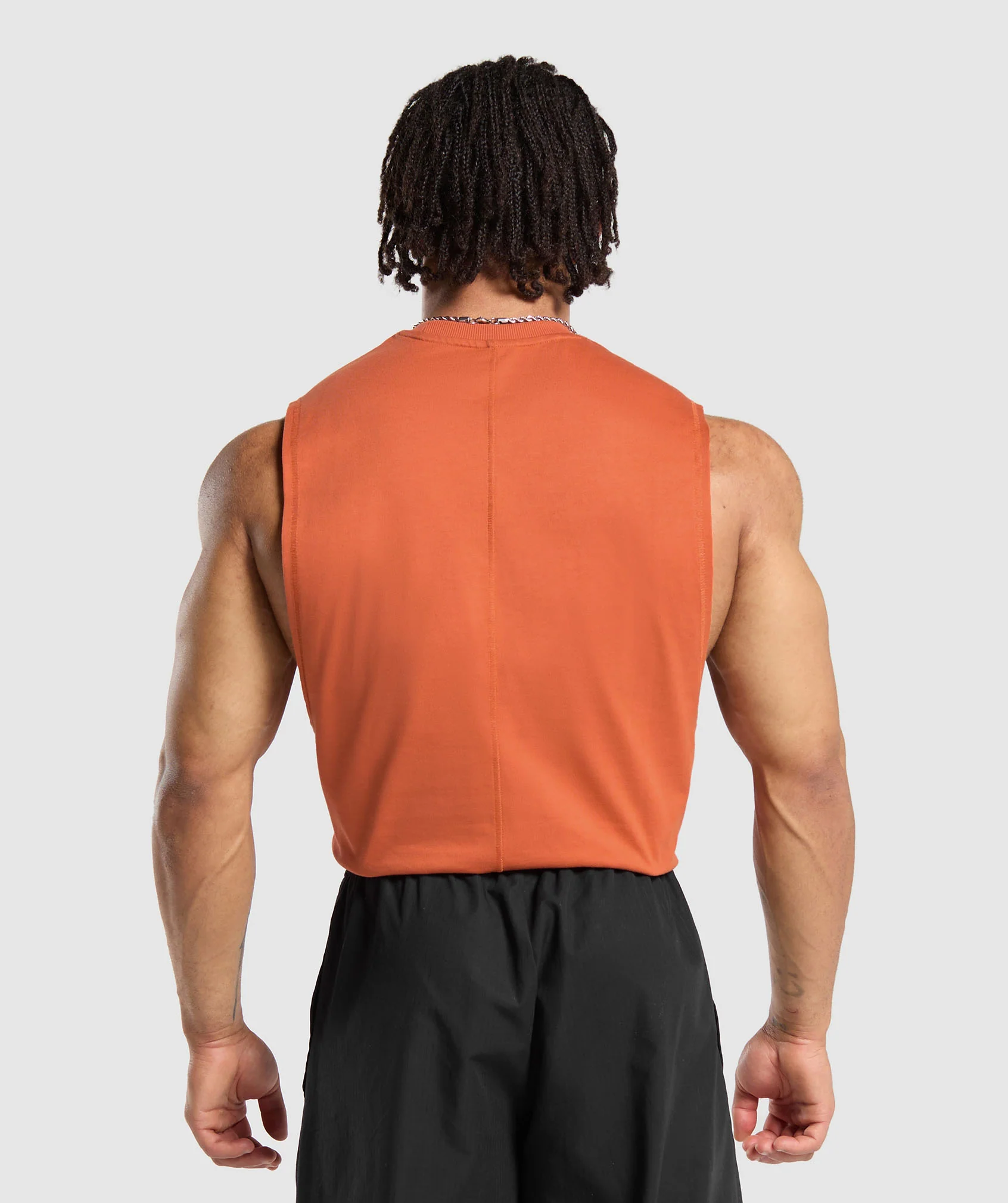 Gymshark Premium Lifting Boxy Cut Off Tank - Muted Orange