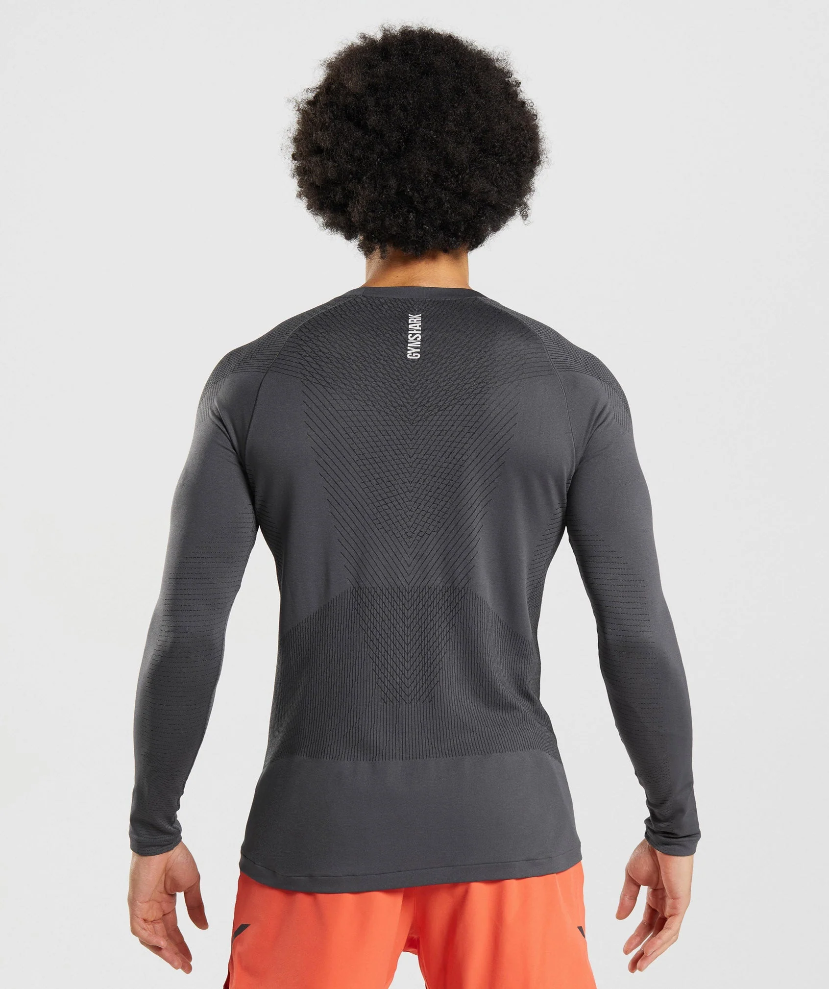 Gymshark Apex Seamless Long Sleeve T-Shirt - Onyx Grey/Black