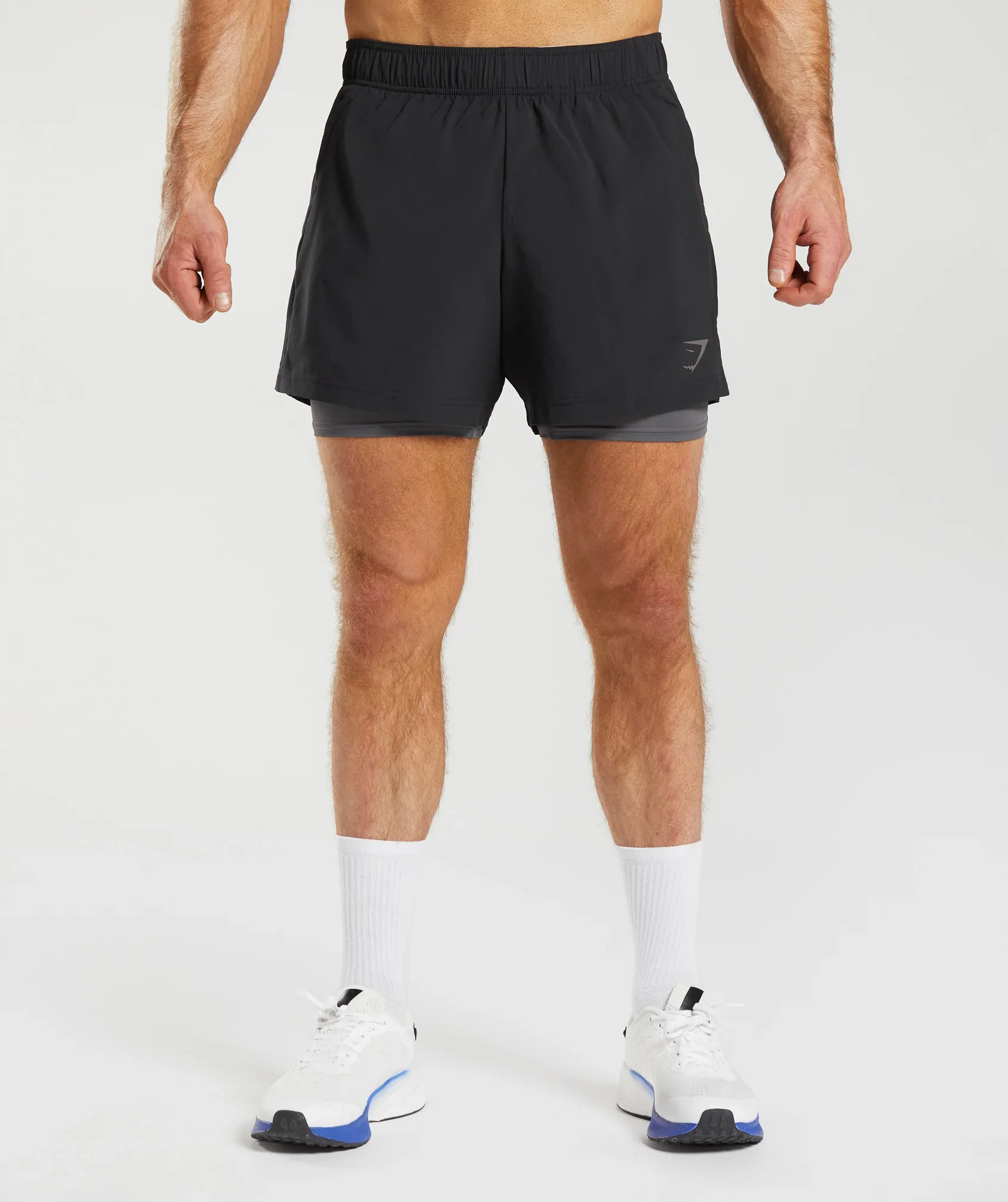 Gymshark Sport 5 2 In 1 Shorts - Black/Silhouette Grey