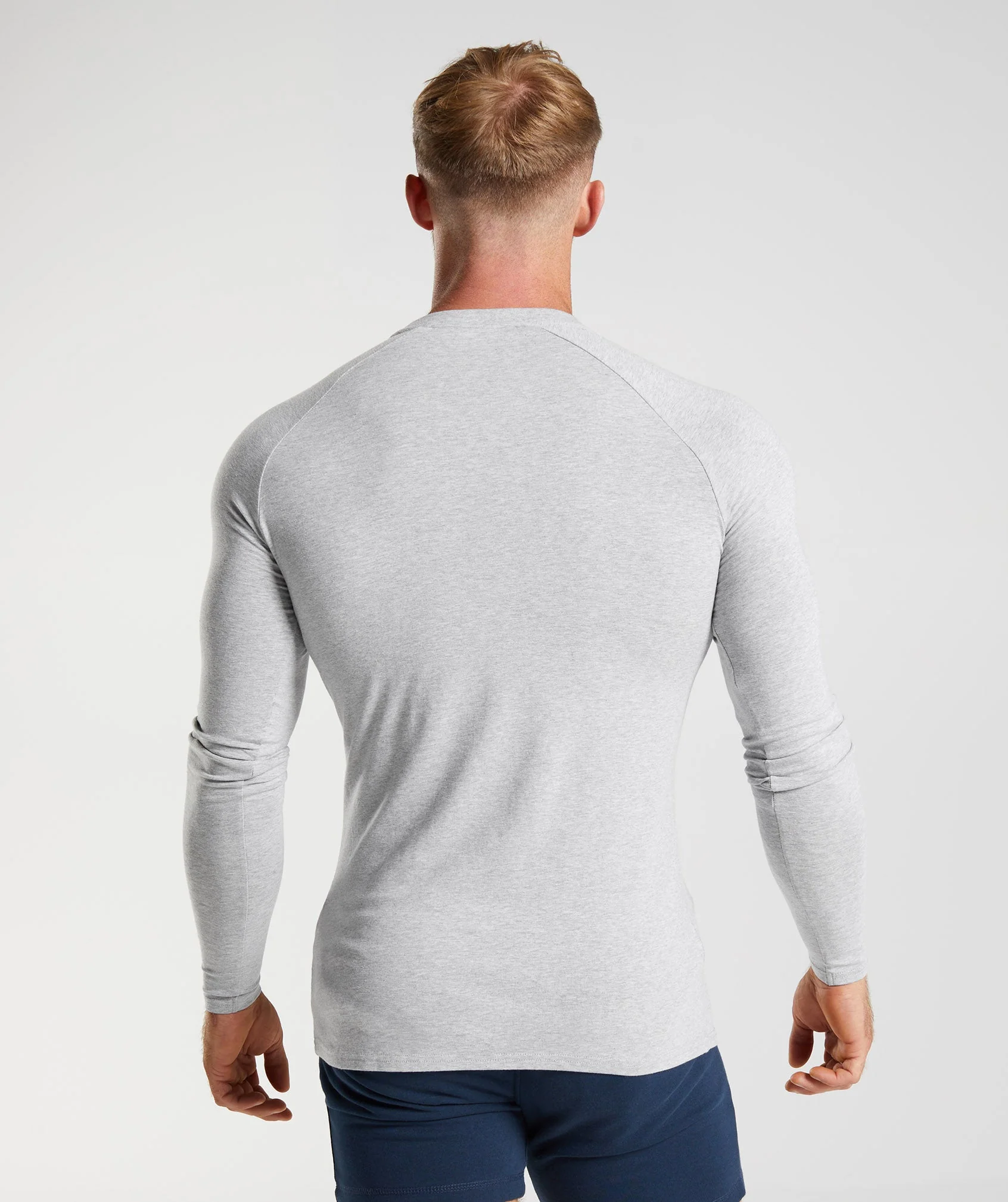 Gymshark Apollo Long Sleeve T-Shirt - Light Grey Marl